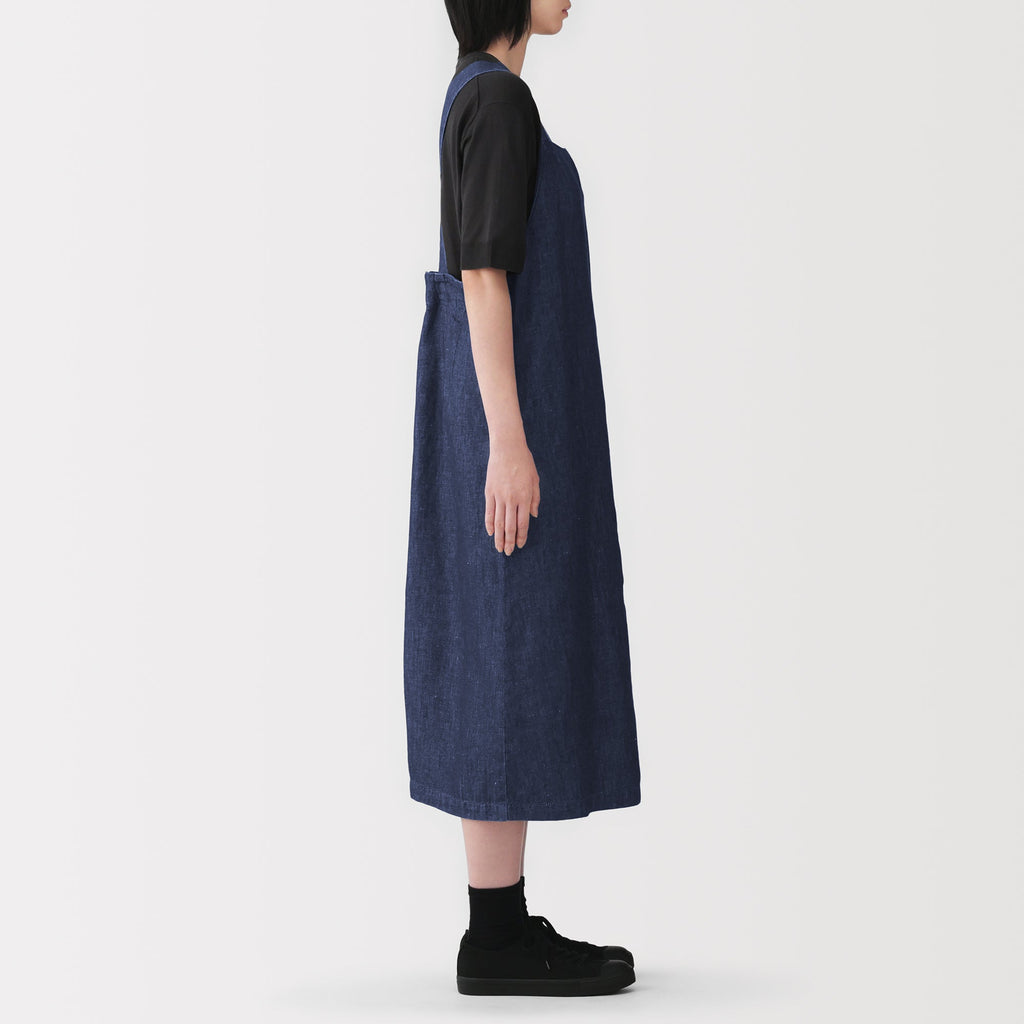 Hemp Blend Denim Jumper Skirt