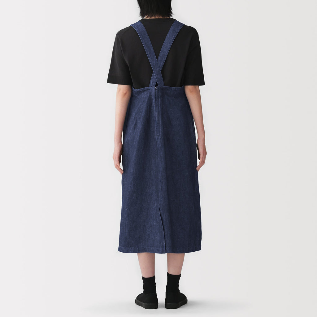 Hemp Blend Denim Jumper Skirt
