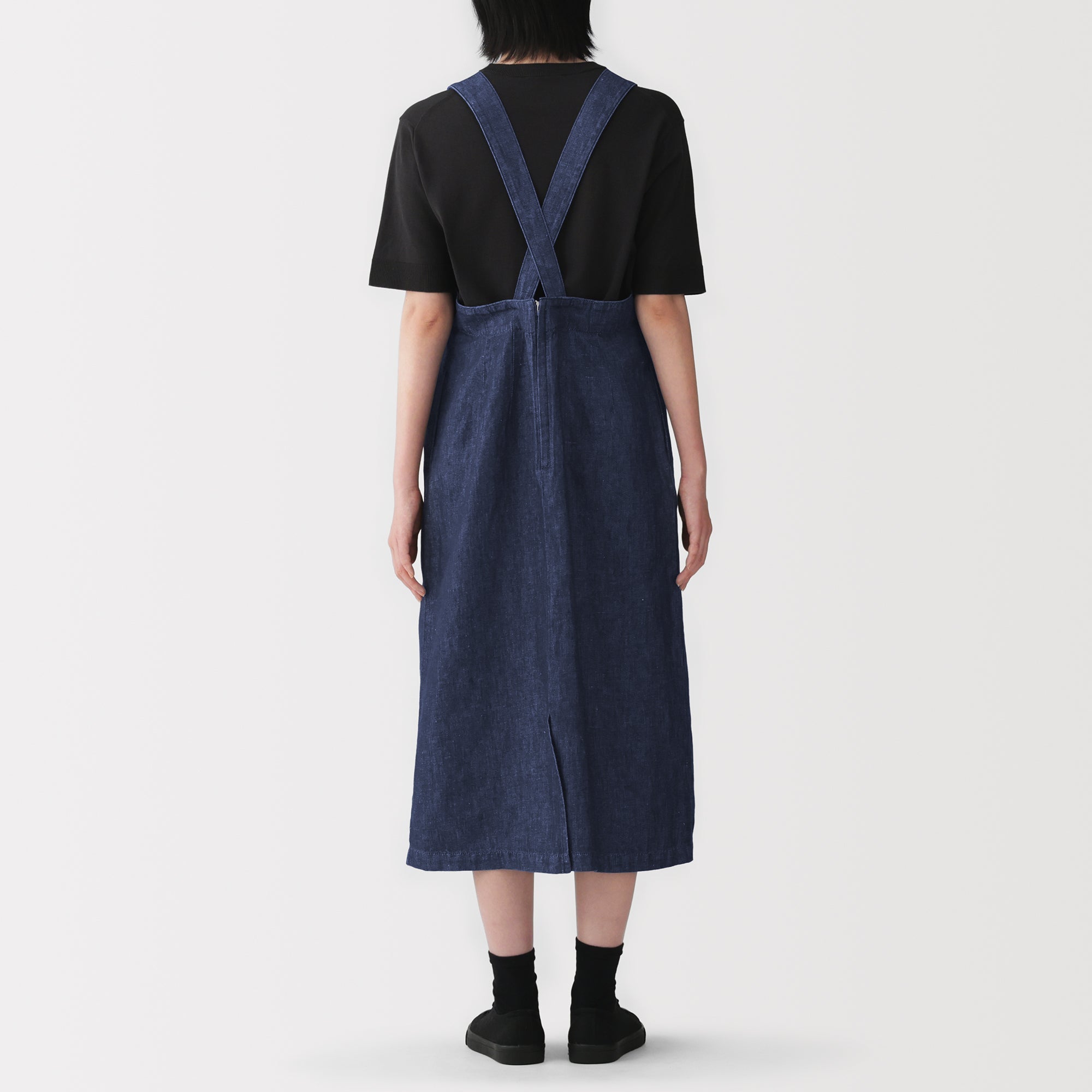 Hemp Blend Denim Jumper Skirt