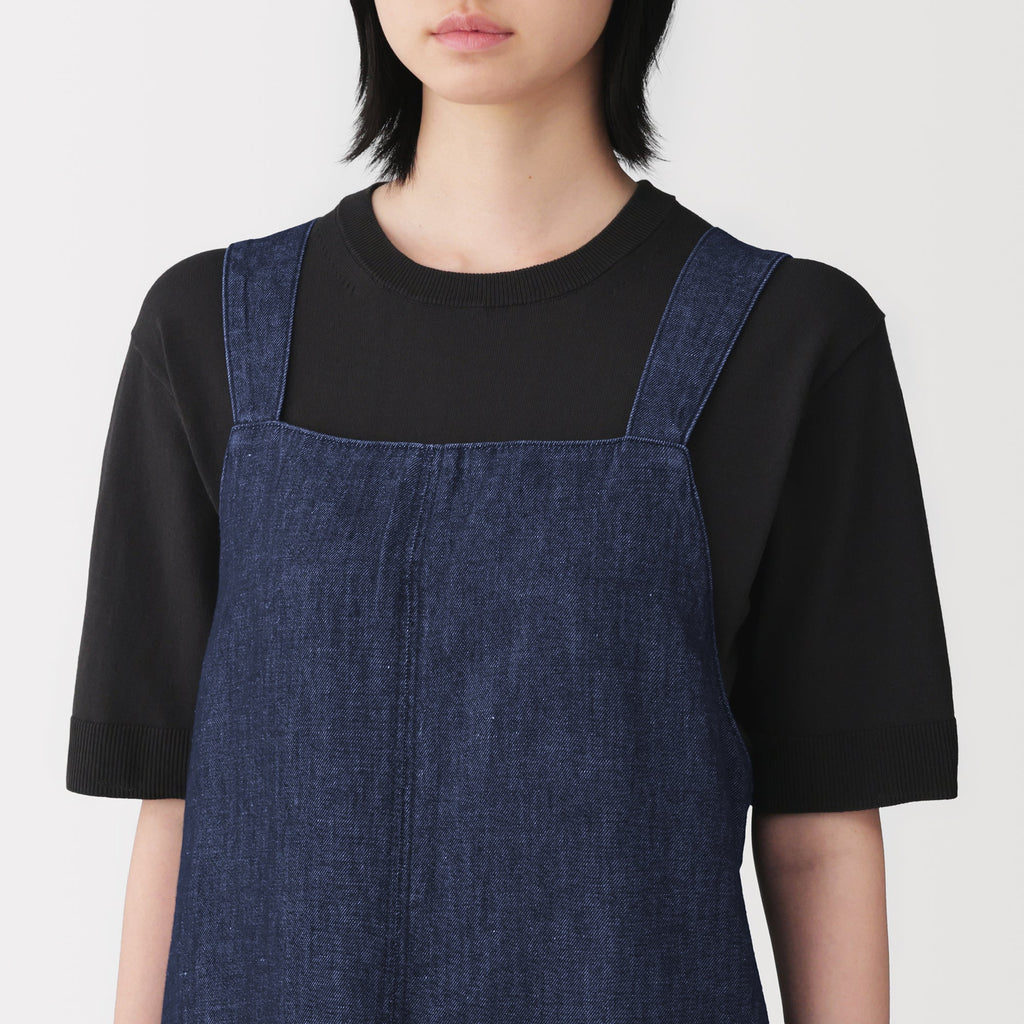 Hemp Blend Denim Jumper Skirt