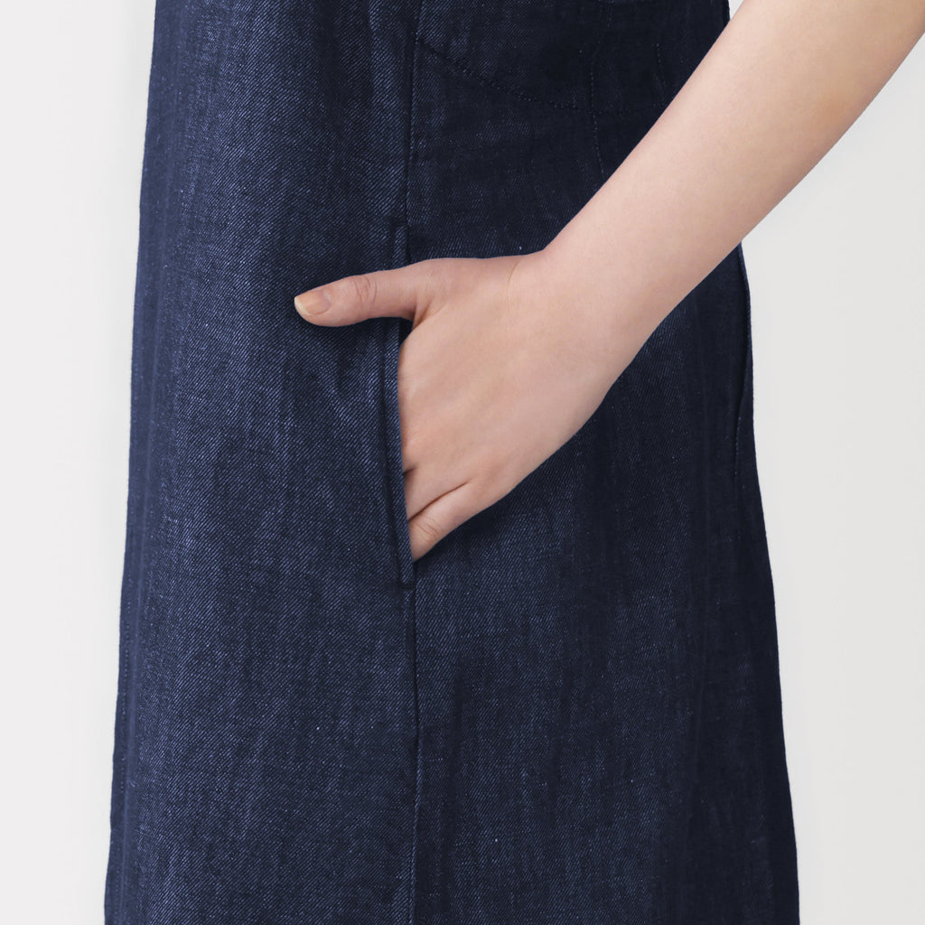 Hemp Blend Denim Jumper Skirt