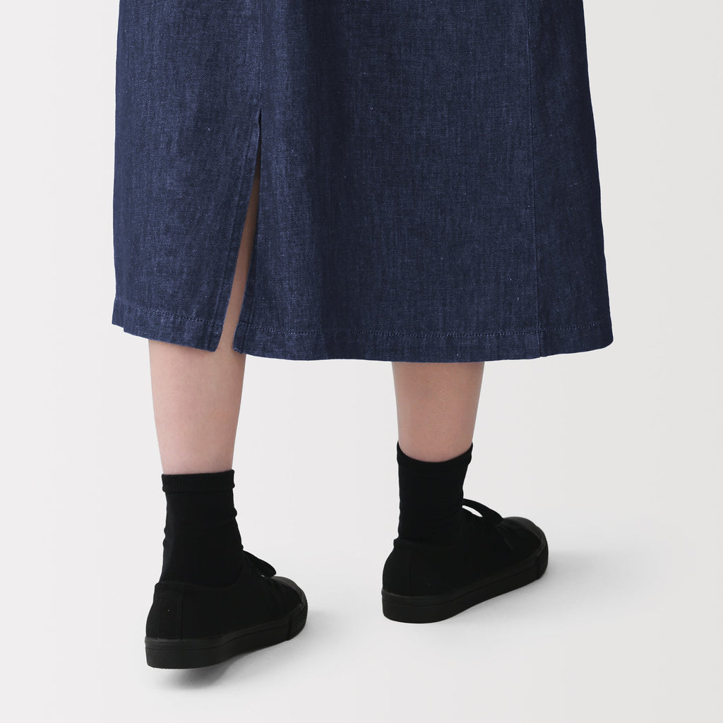Hemp Blend Denim Jumper Skirt