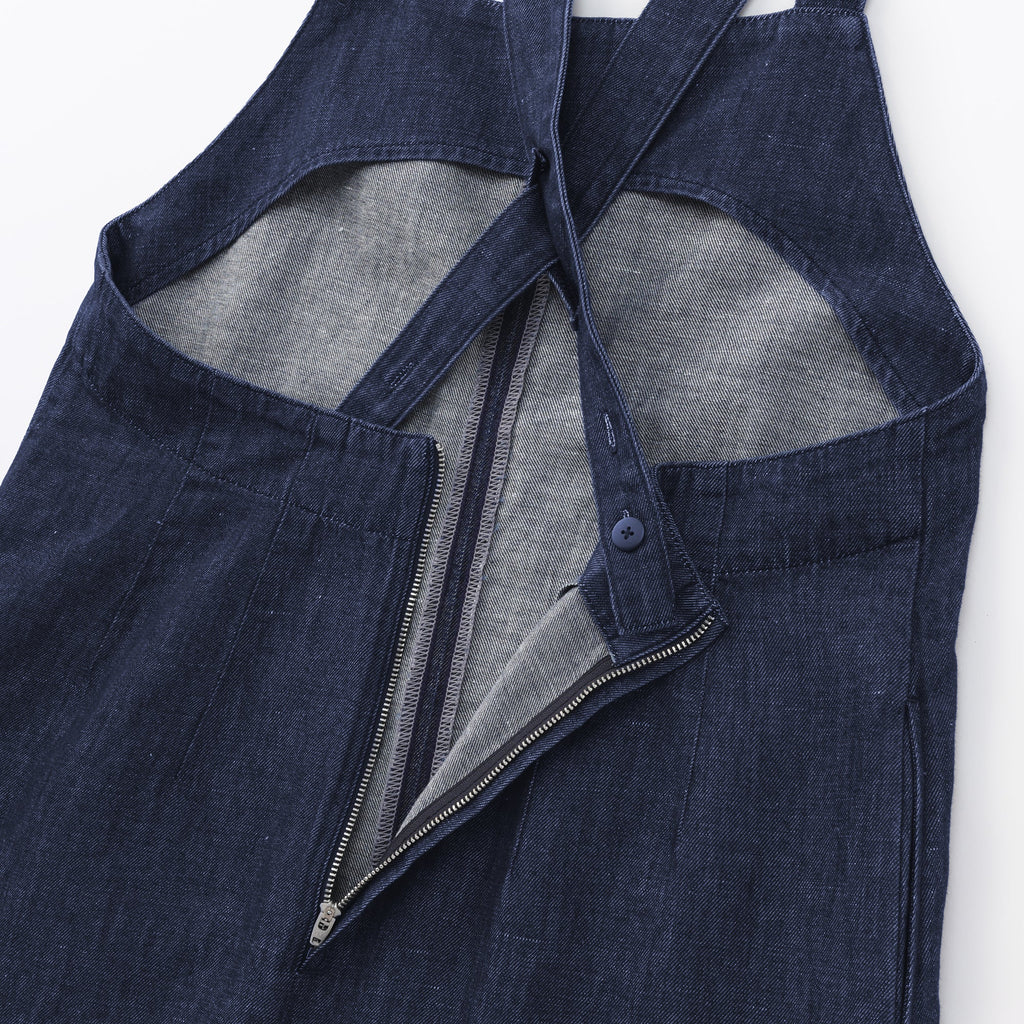 Hemp Blend Denim Jumper Skirt