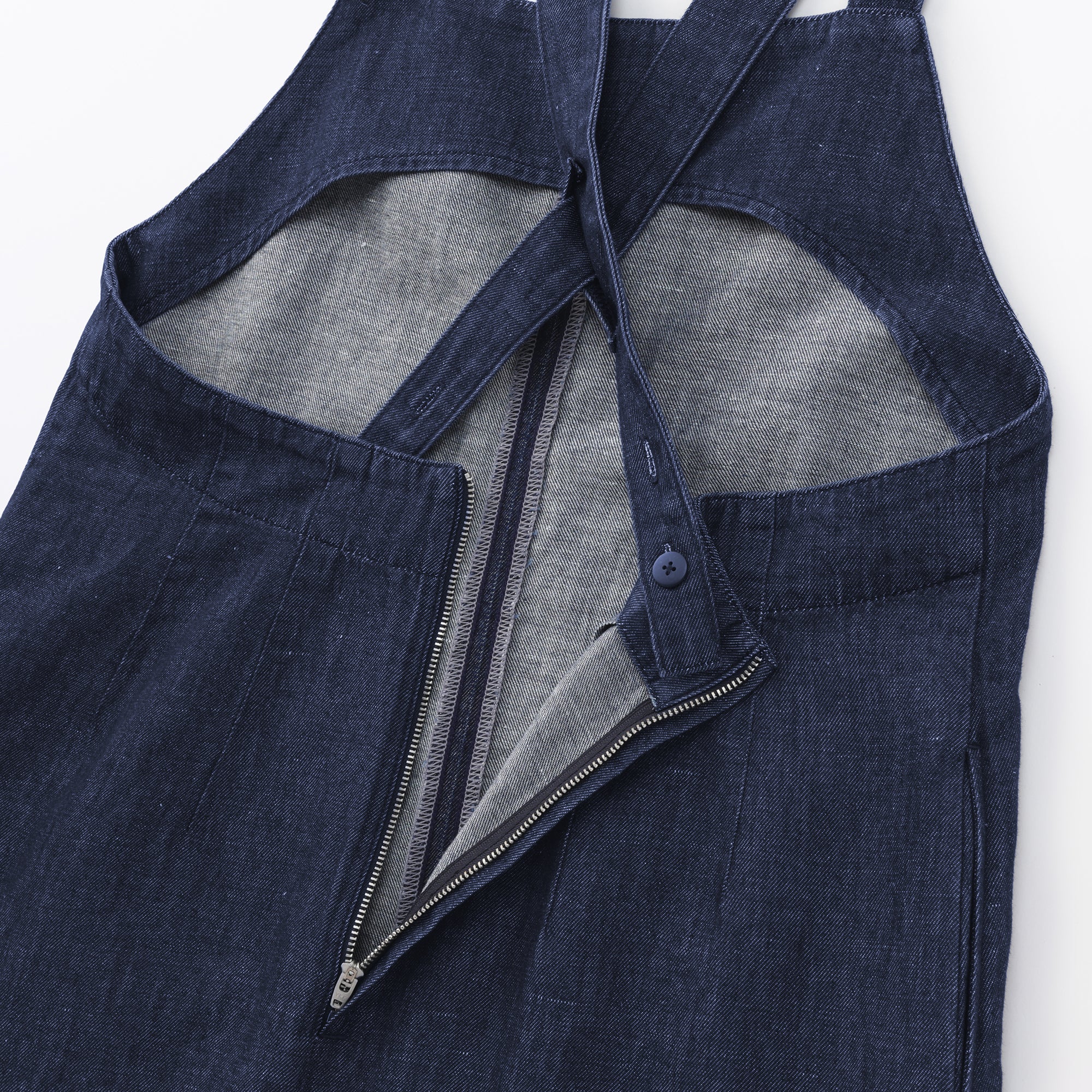 Hemp Blend Denim Jumper Skirt
