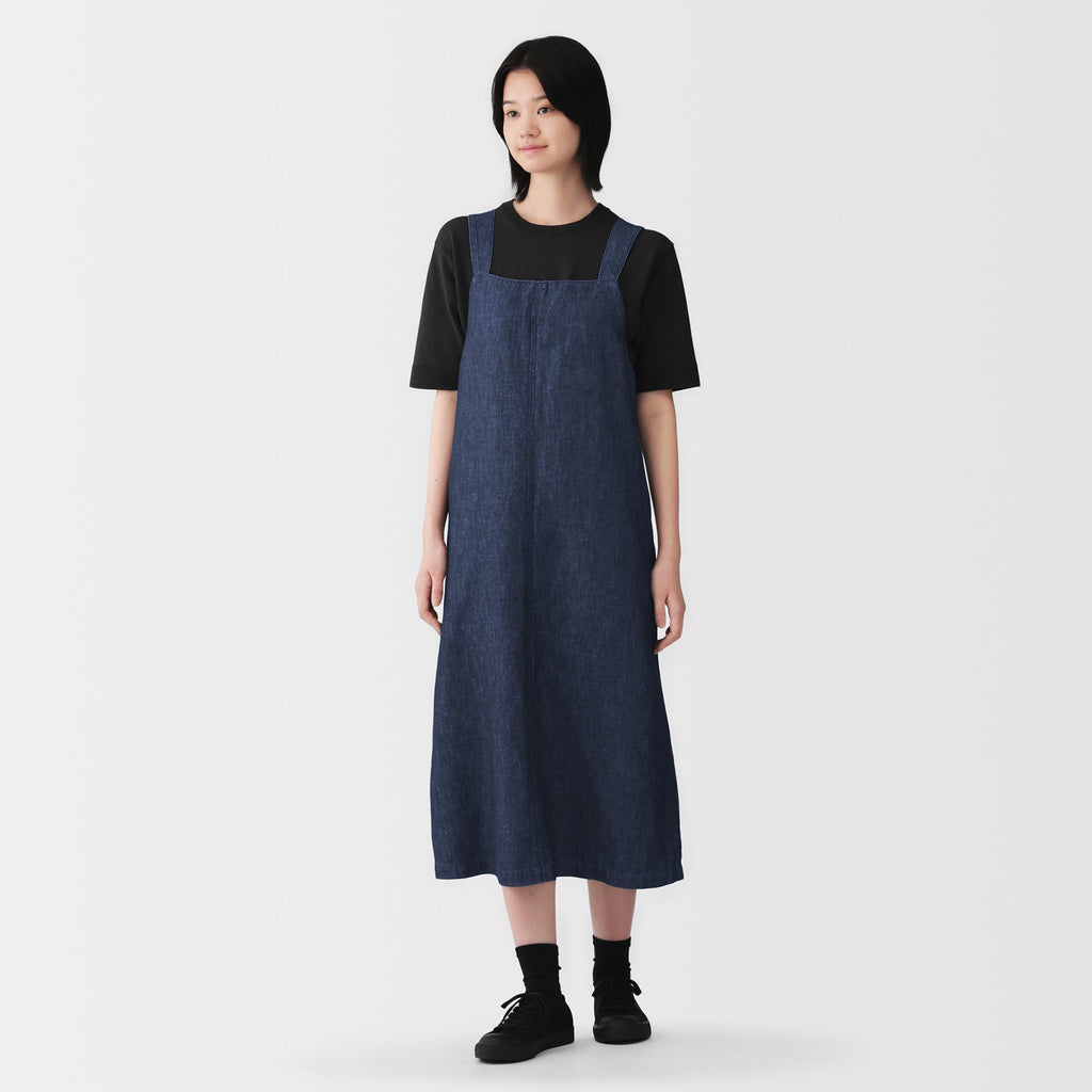 Hemp Blend Denim Jumper Skirt