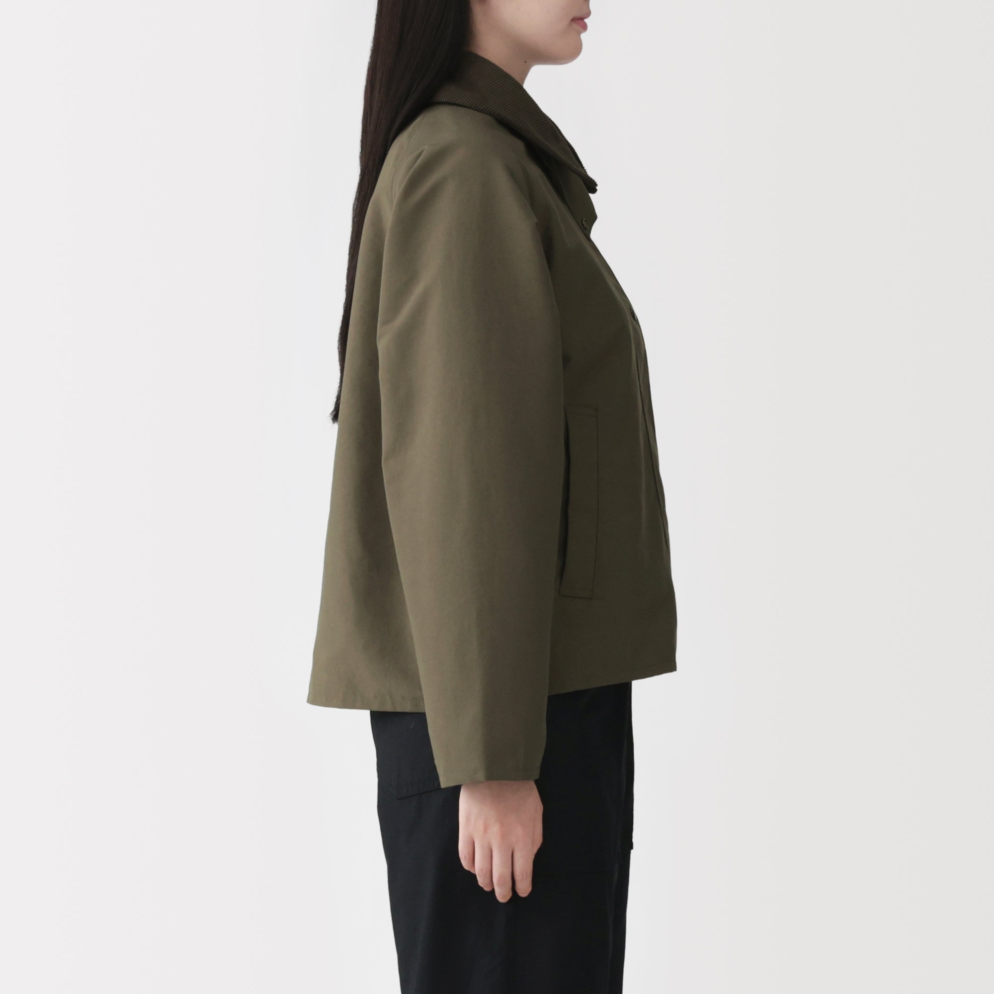 Corduroy Collar Short Blouson