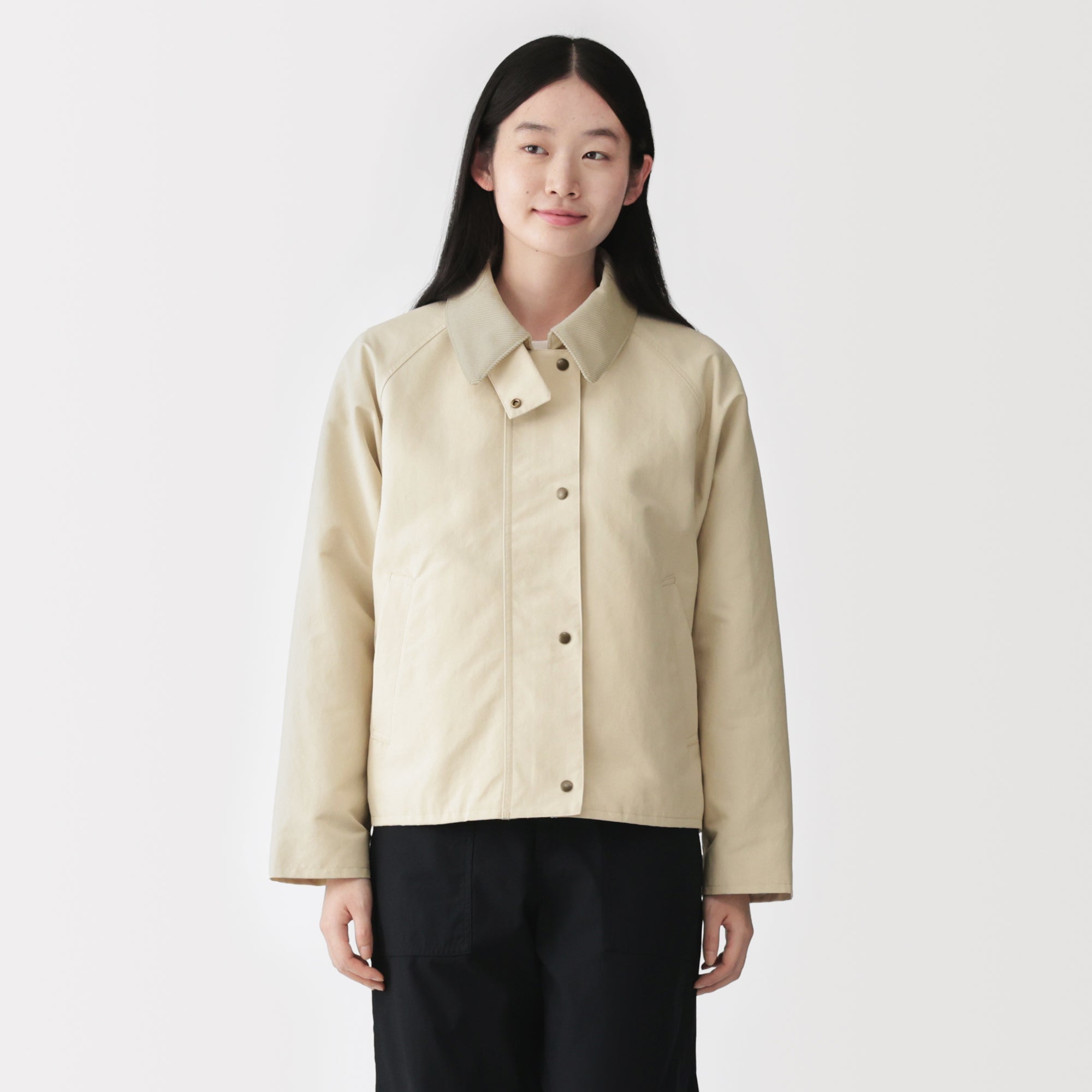 Corduroy Collar Short Blouson