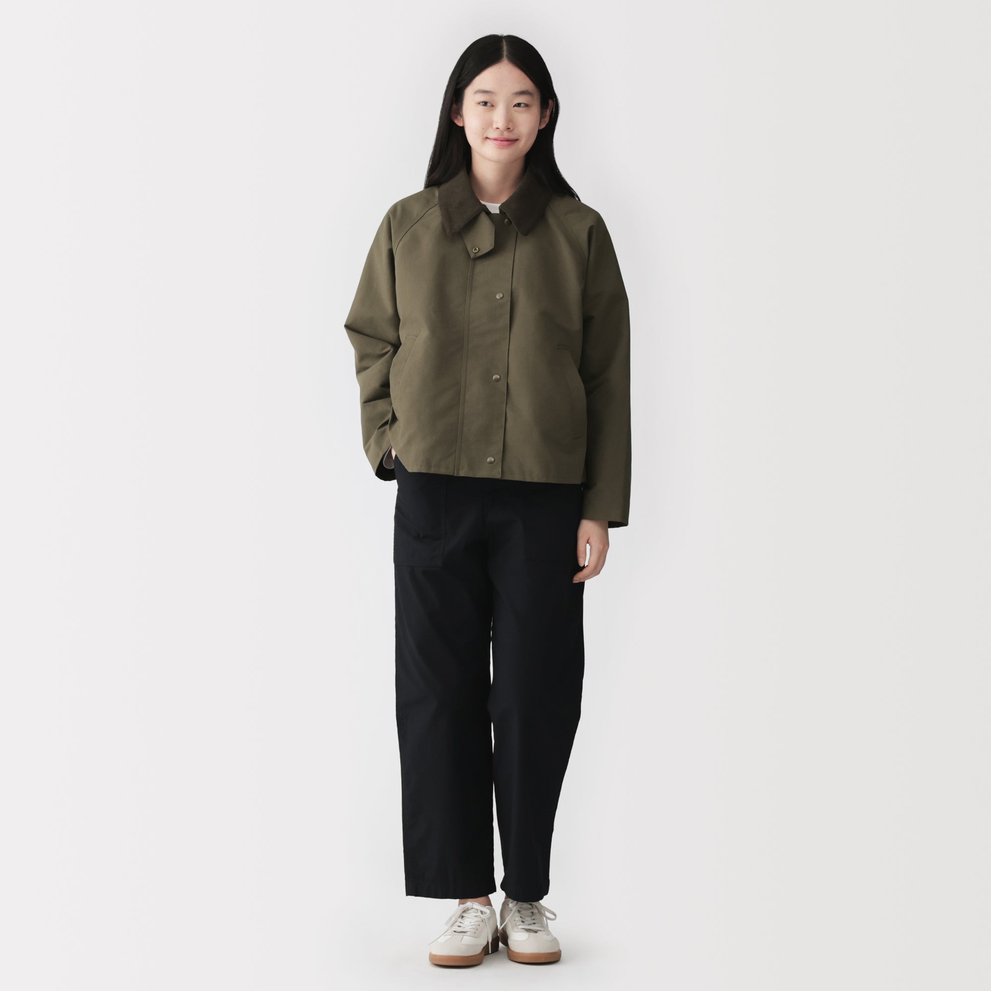 Corduroy Collar Short Blouson