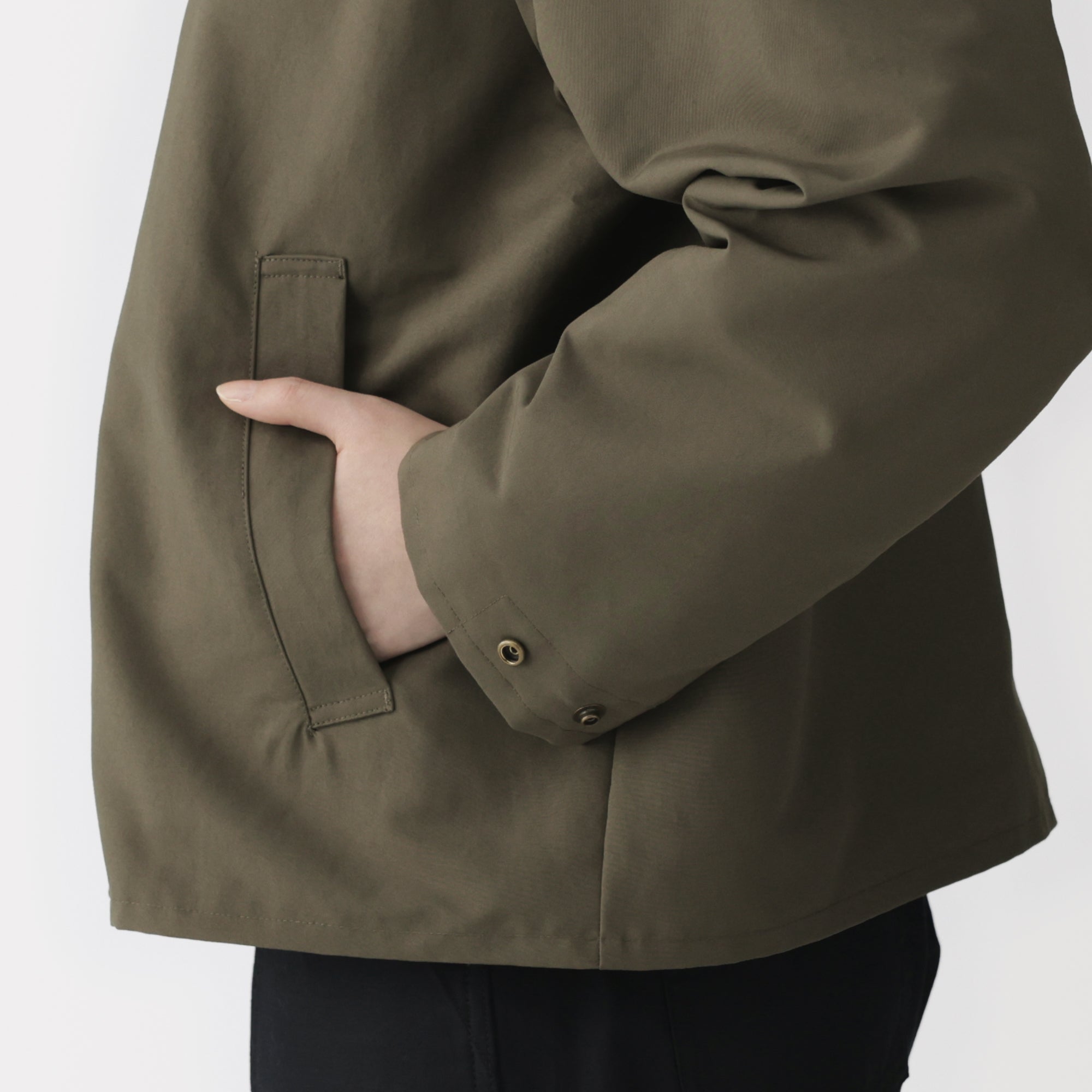 Corduroy Collar Short Blouson