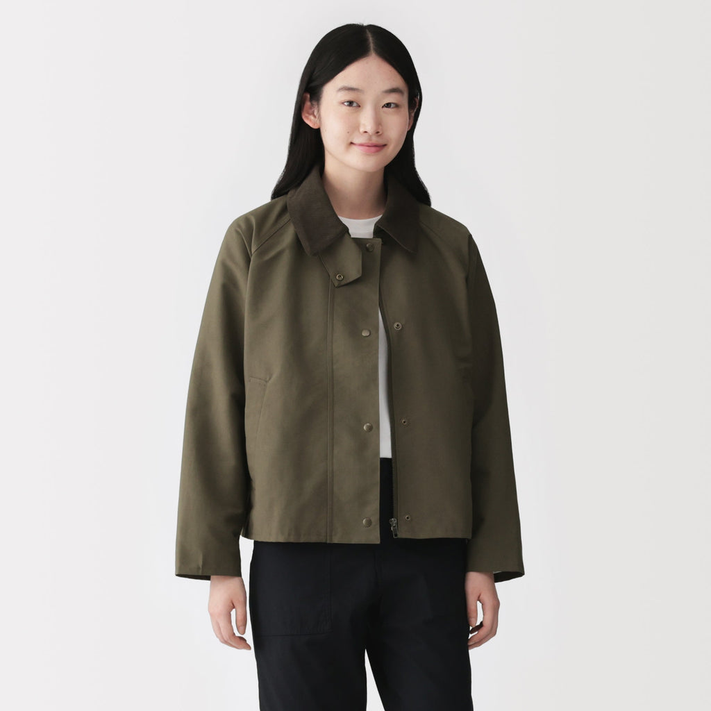 Corduroy Collar Short Blouson