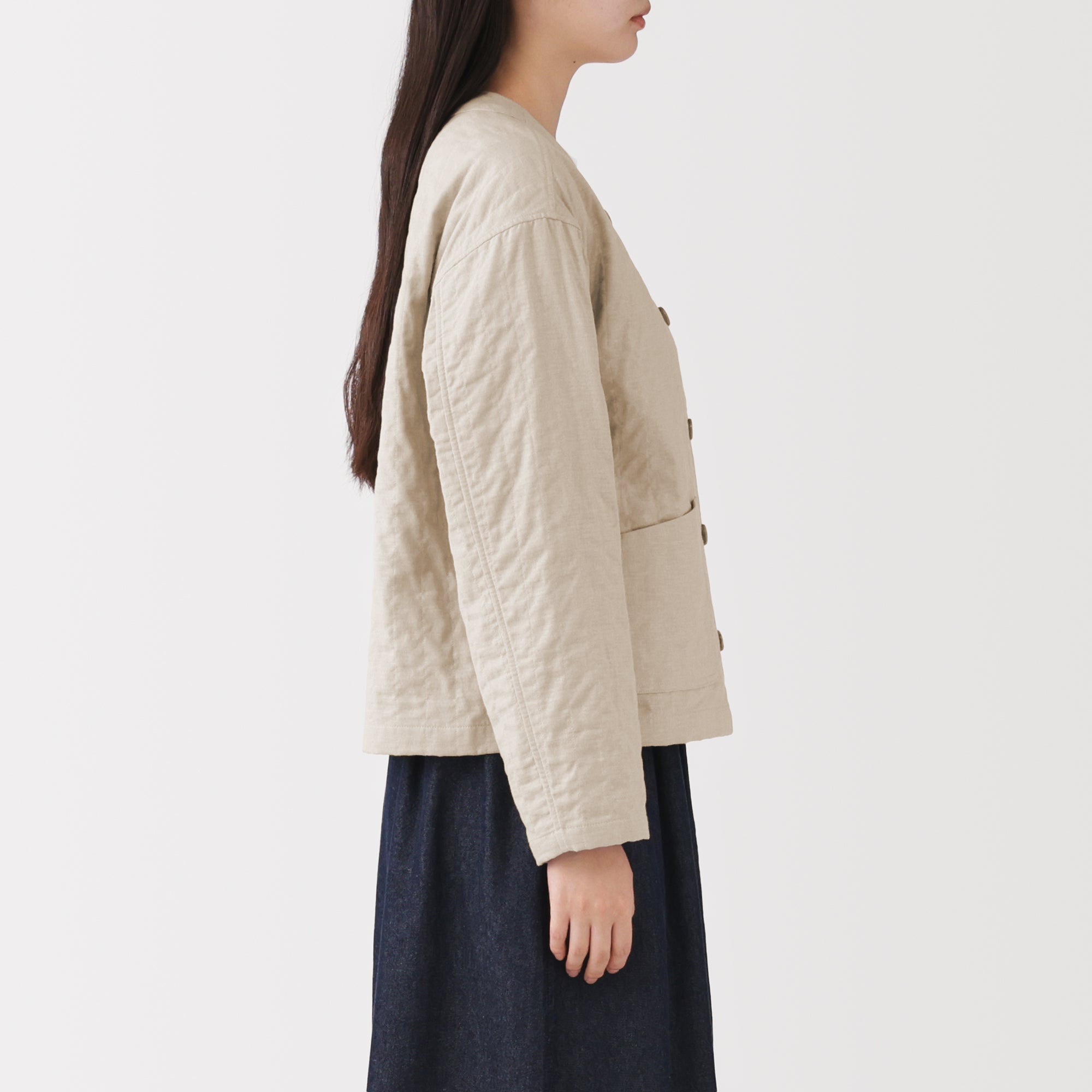 Kapok Blend Quilted Jacket