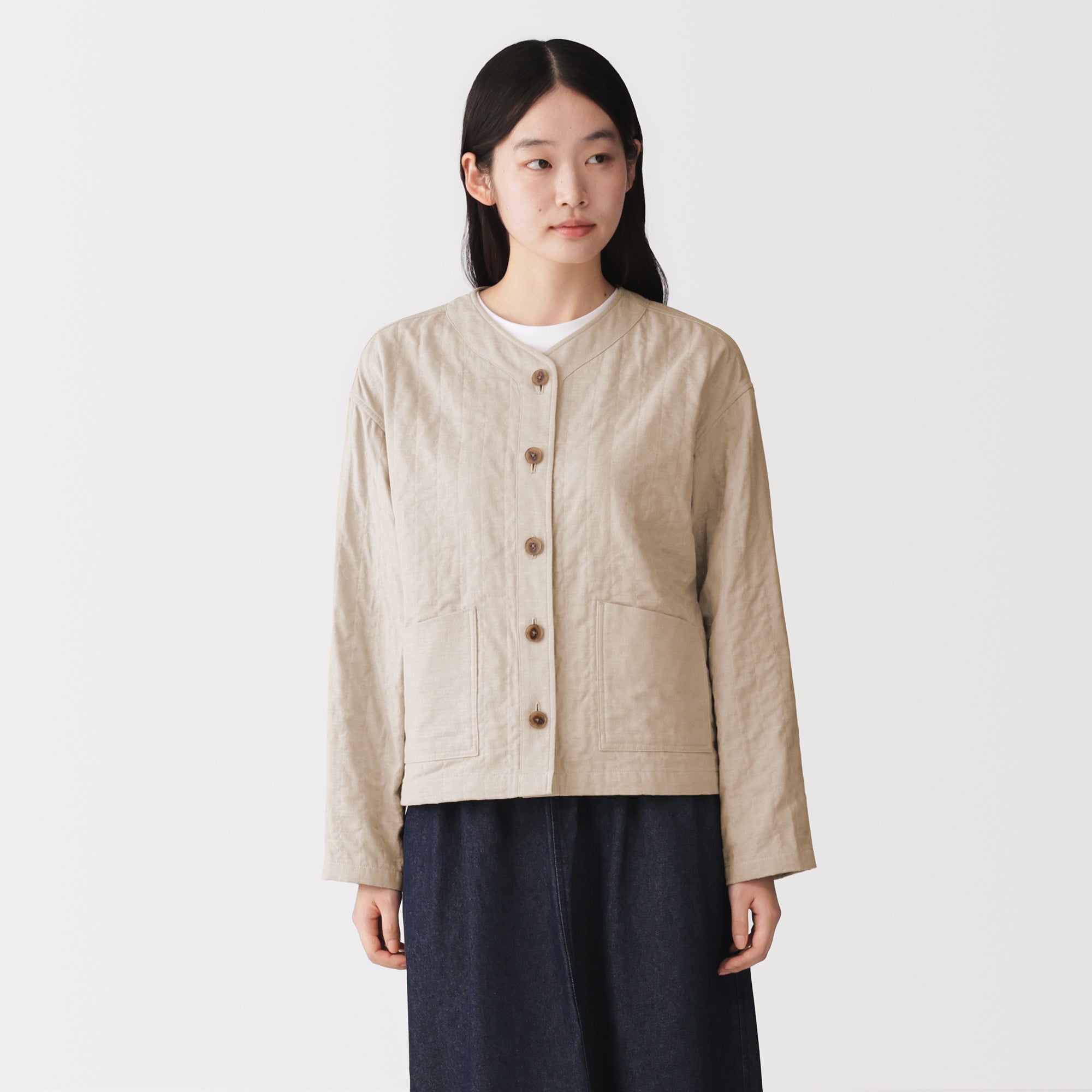 Kapok Blend Quilted Jacket