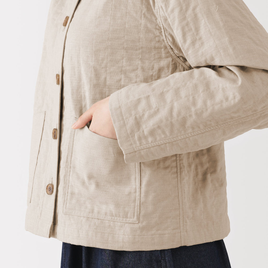 Kapok Blend Quilted Jacket