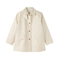 Cotton Twill Stand Fall Collar Coat