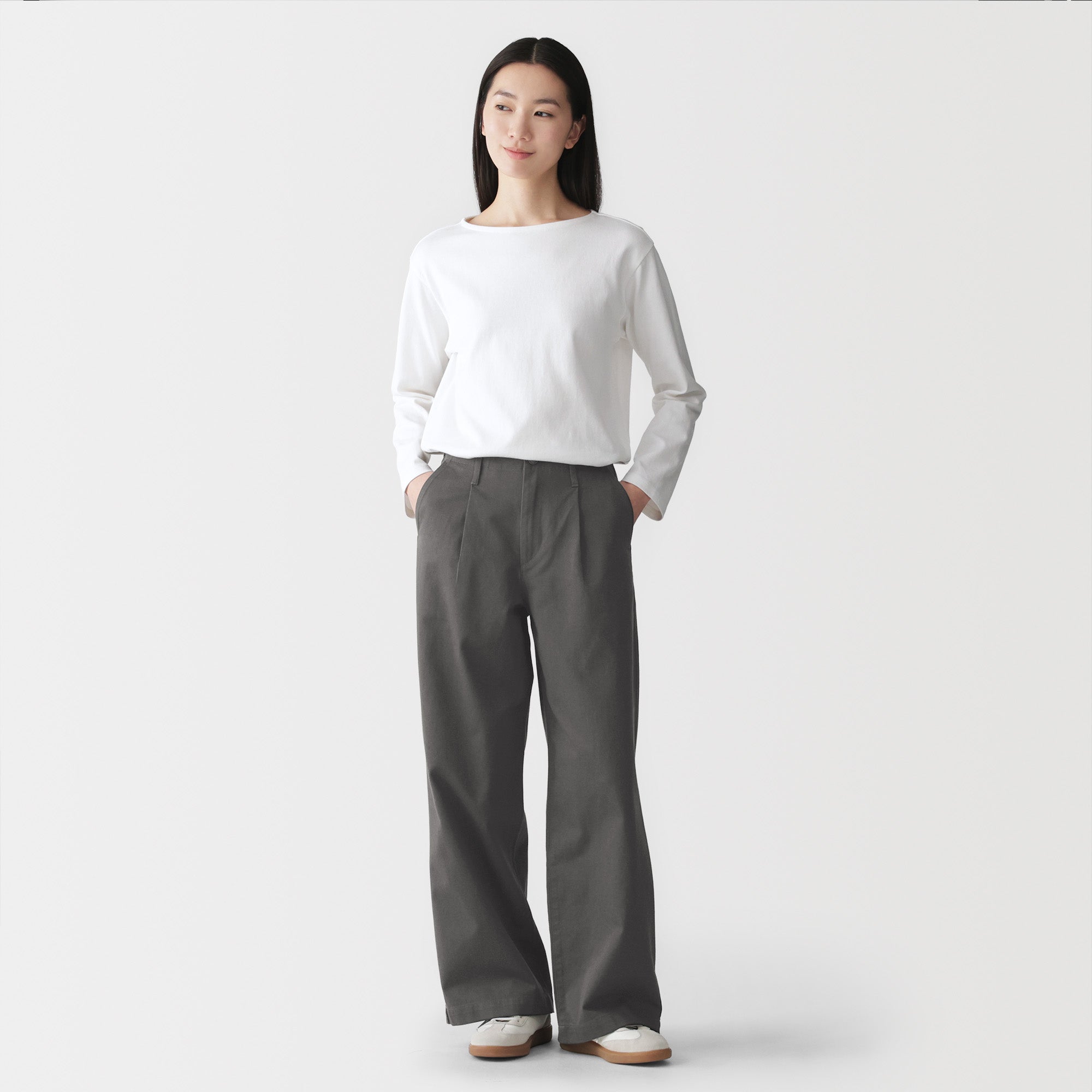 Chino Darted Wide Pants