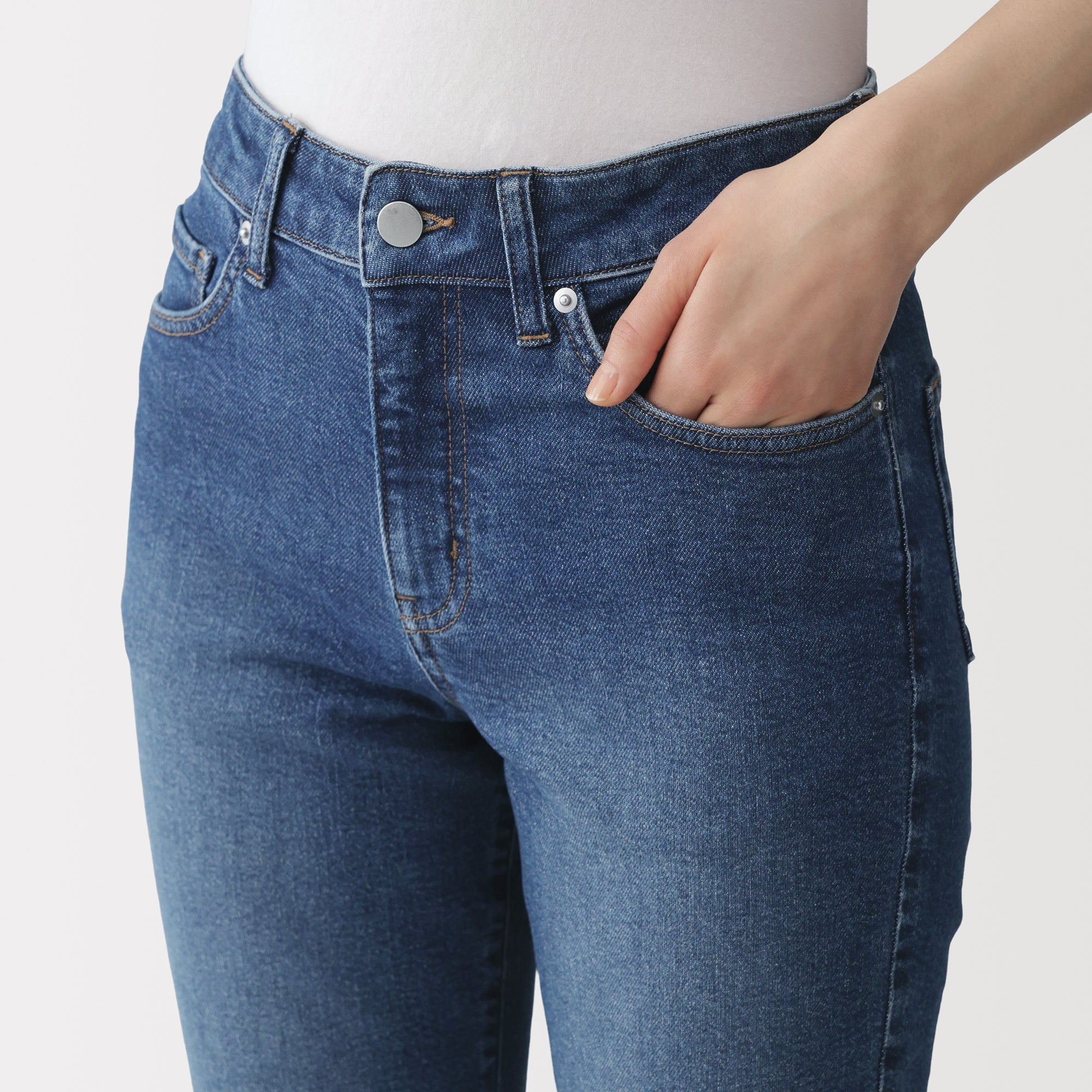 Denim Slim Straight Pants