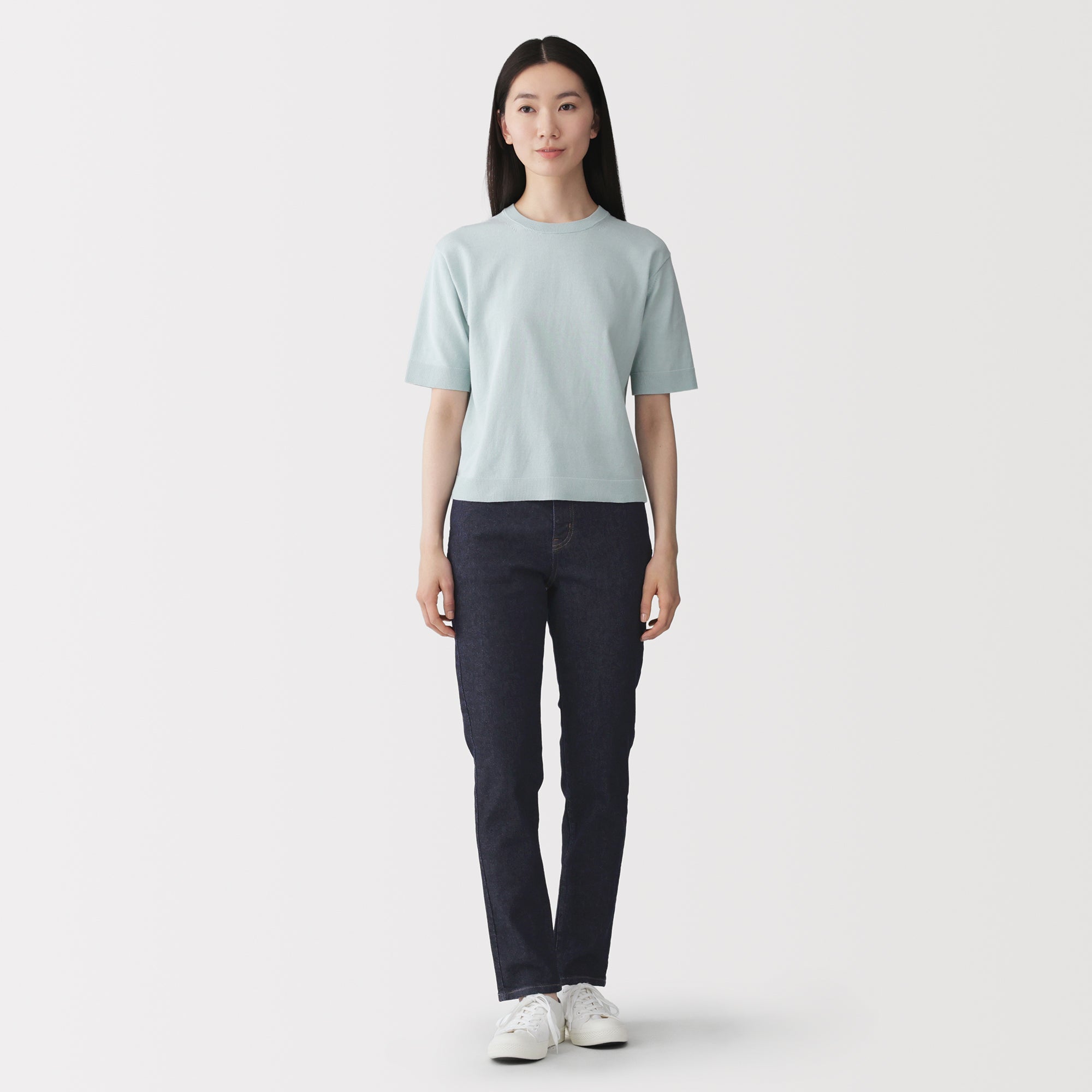Denim Slim Straight Pants