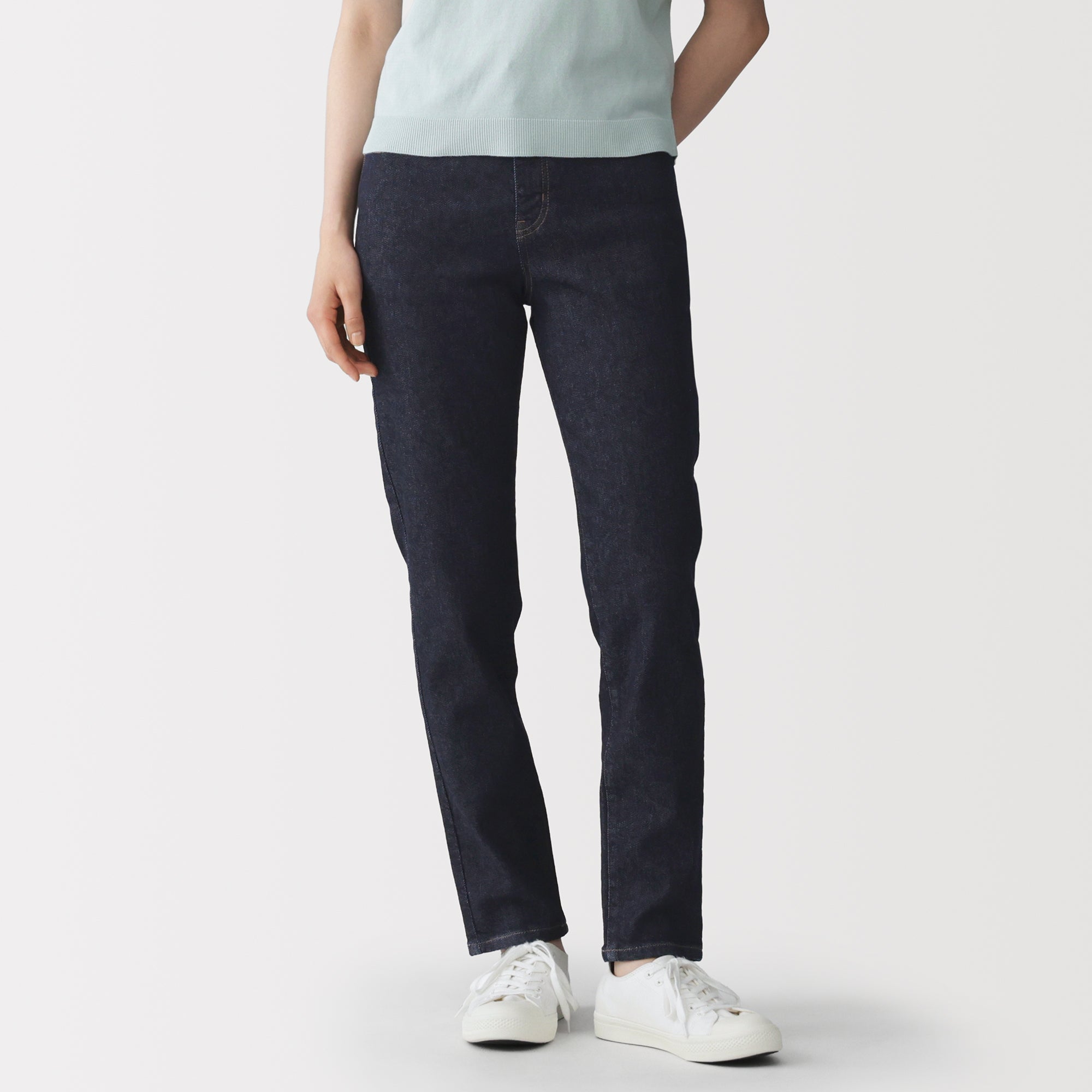Denim Slim Straight Pants