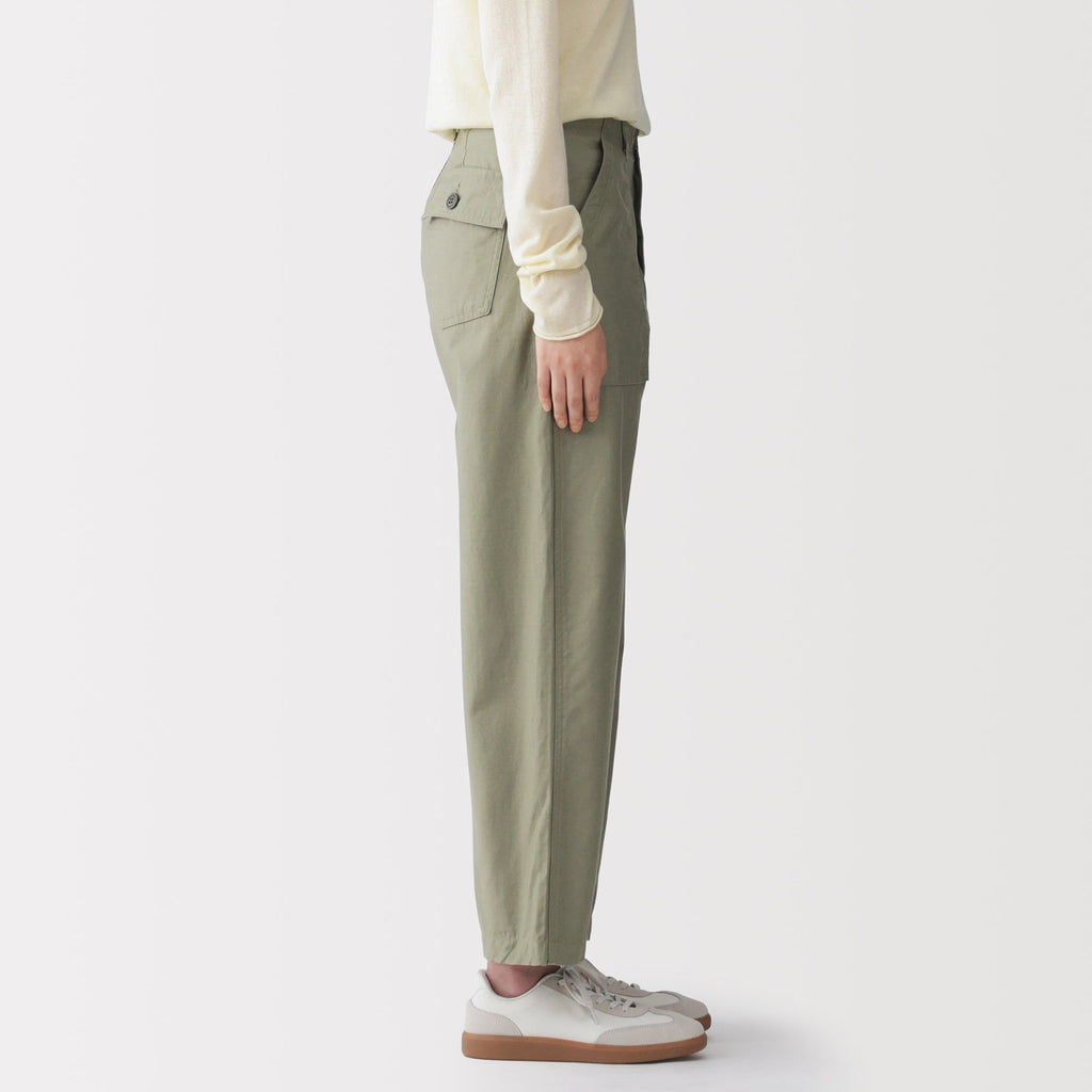 Cotton Satin Baker Pants
