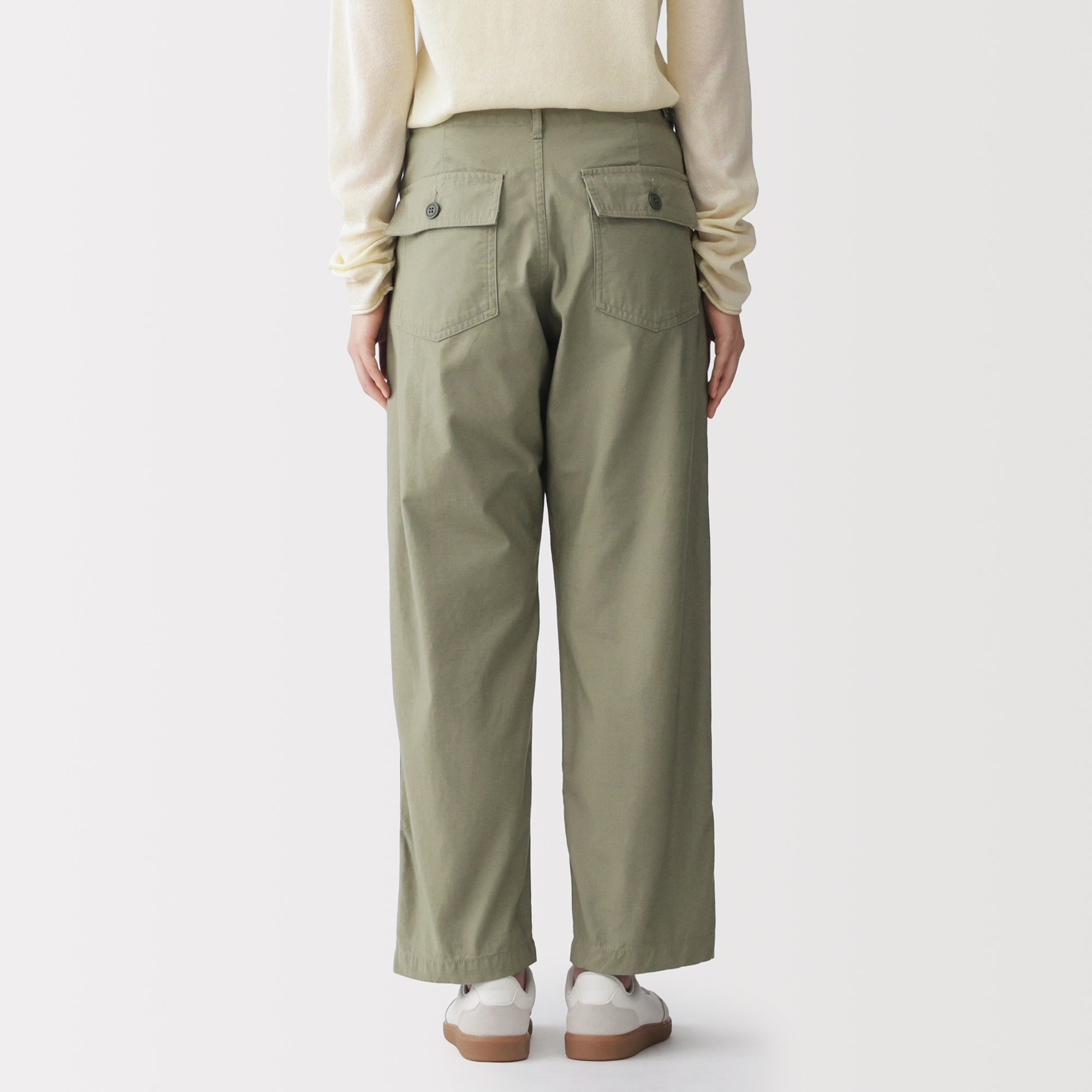 Cotton Satin Baker Pants