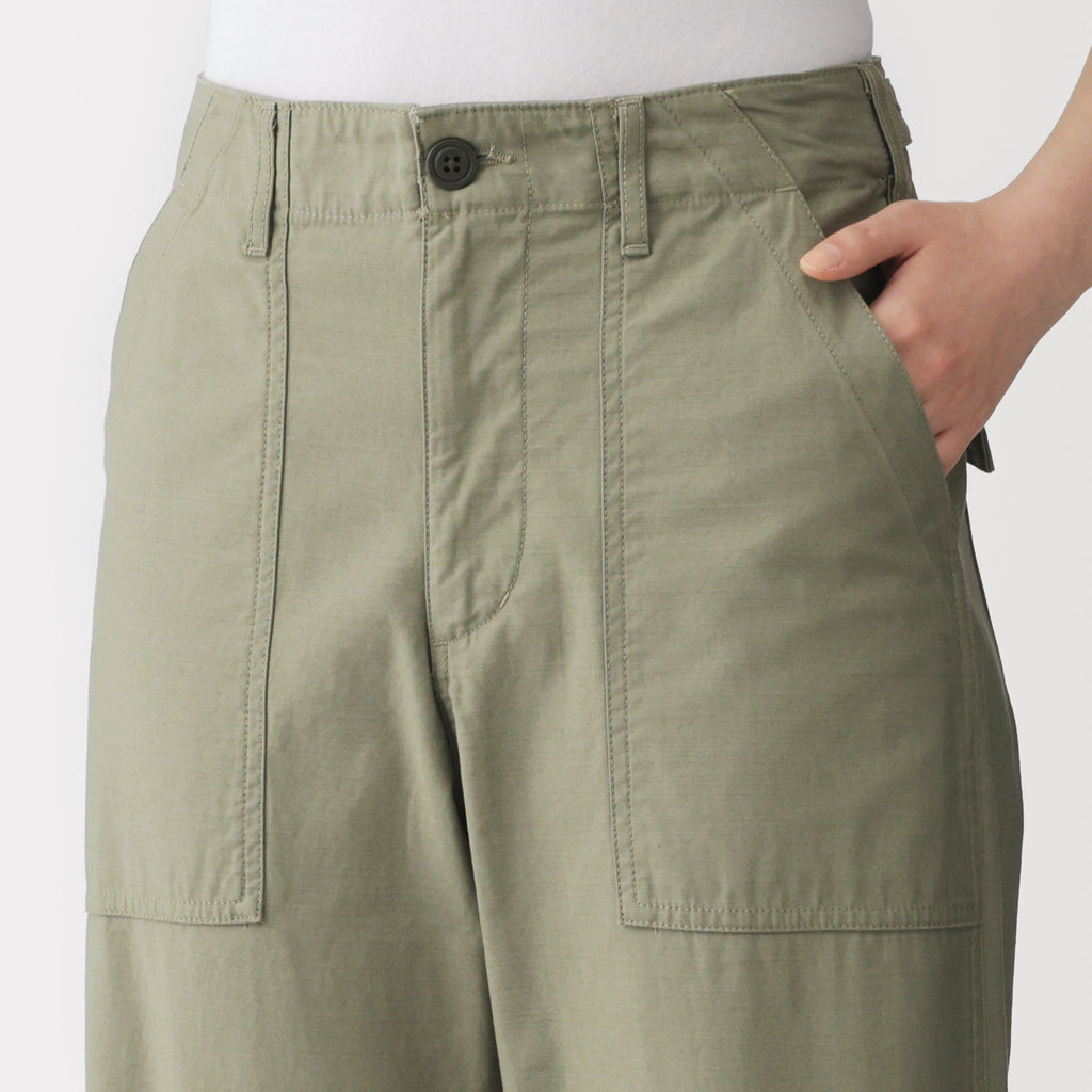 Cotton Satin Baker Pants