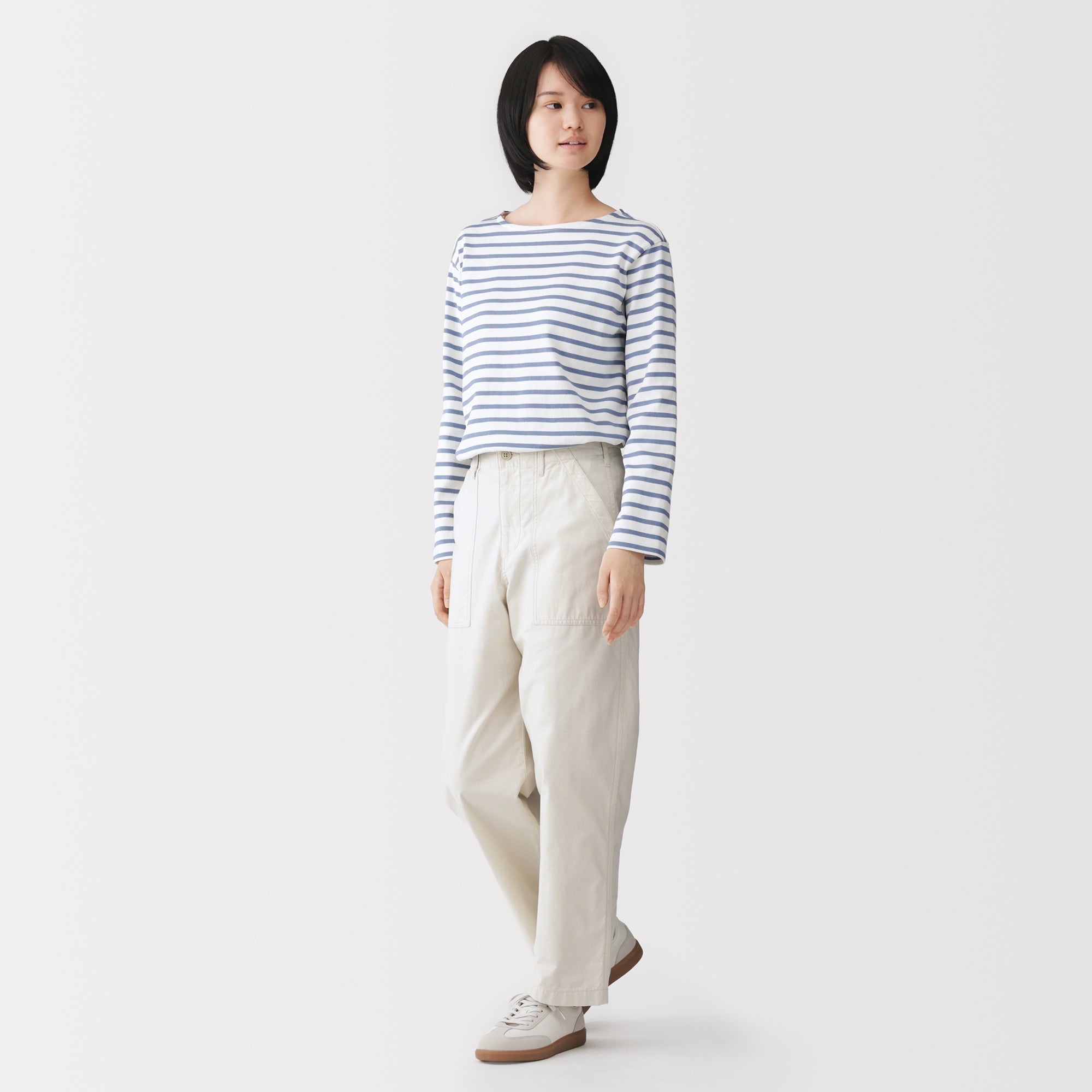 Cotton Satin Baker Pants