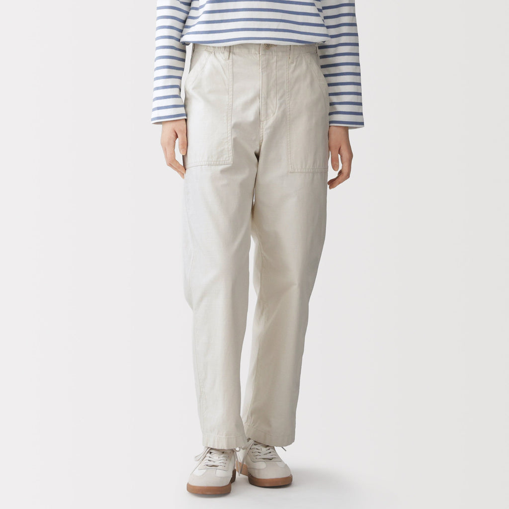 Cotton Satin Baker Pants
