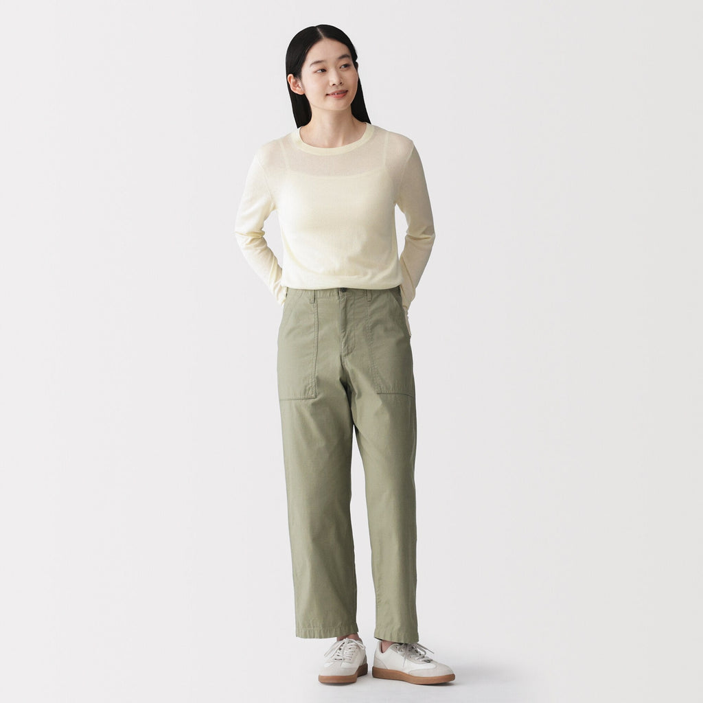Cotton Satin Baker Pants