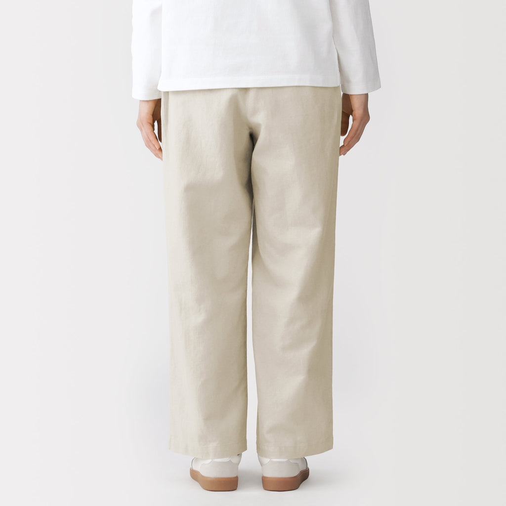 Hemp Blend Twill Straight Pants