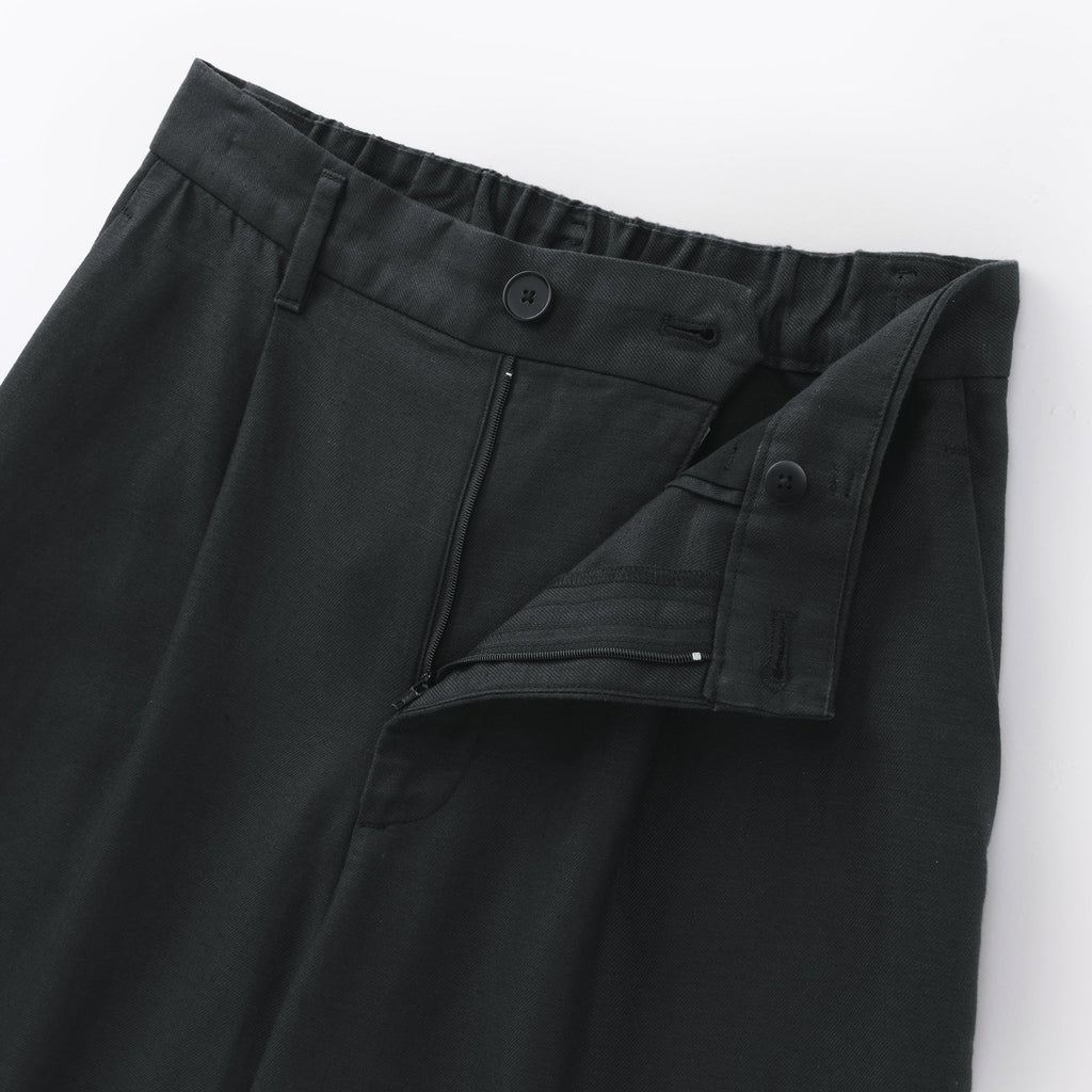 Hemp Blend Twill Straight Pants