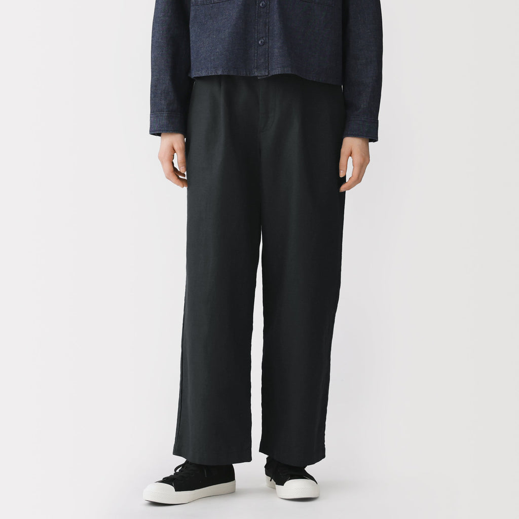 Hemp Blend Twill Straight Pants