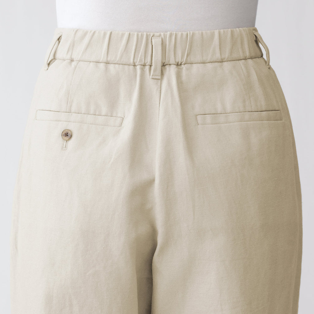 Hemp Blend Twill Straight Pants