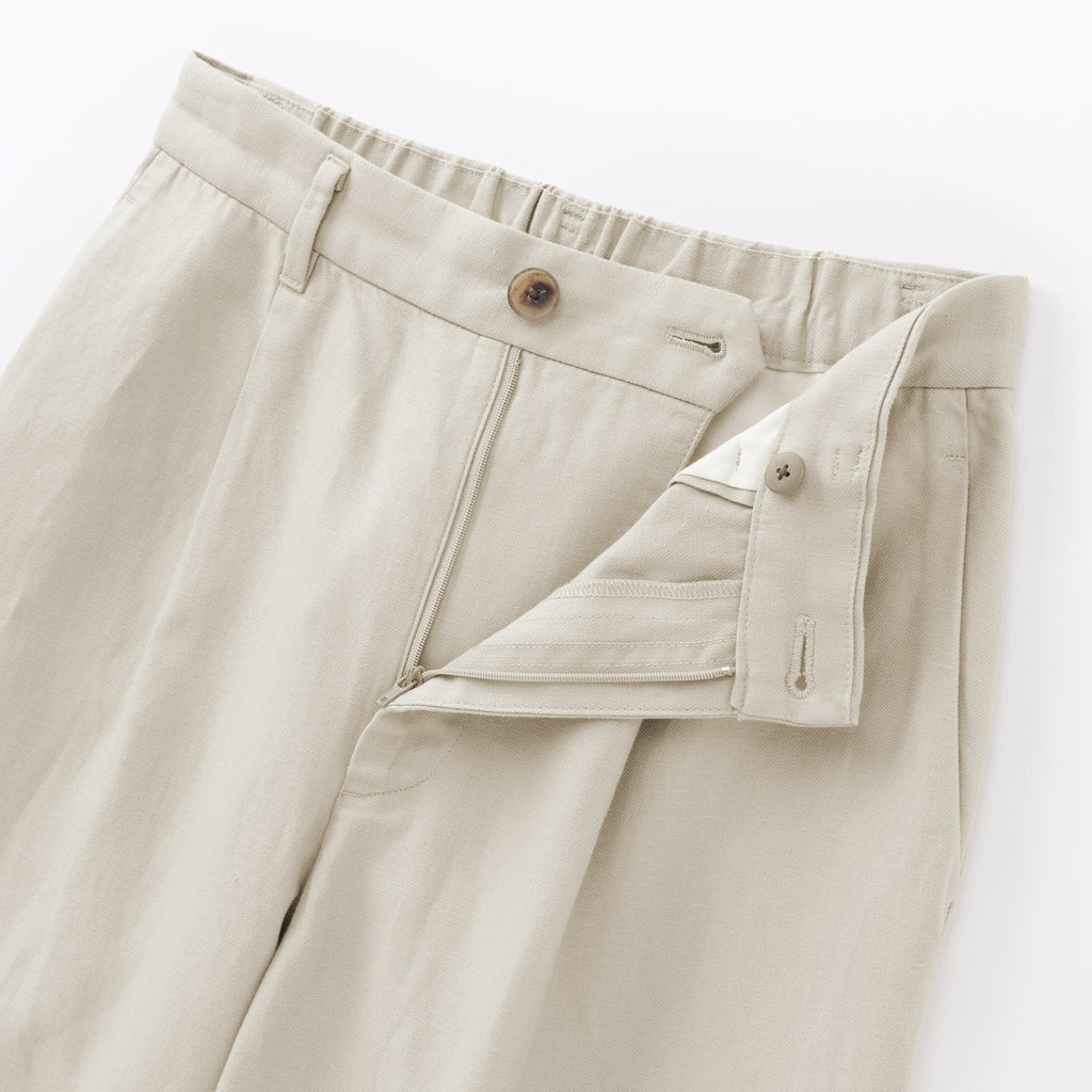 Hemp Blend Twill Straight Pants
