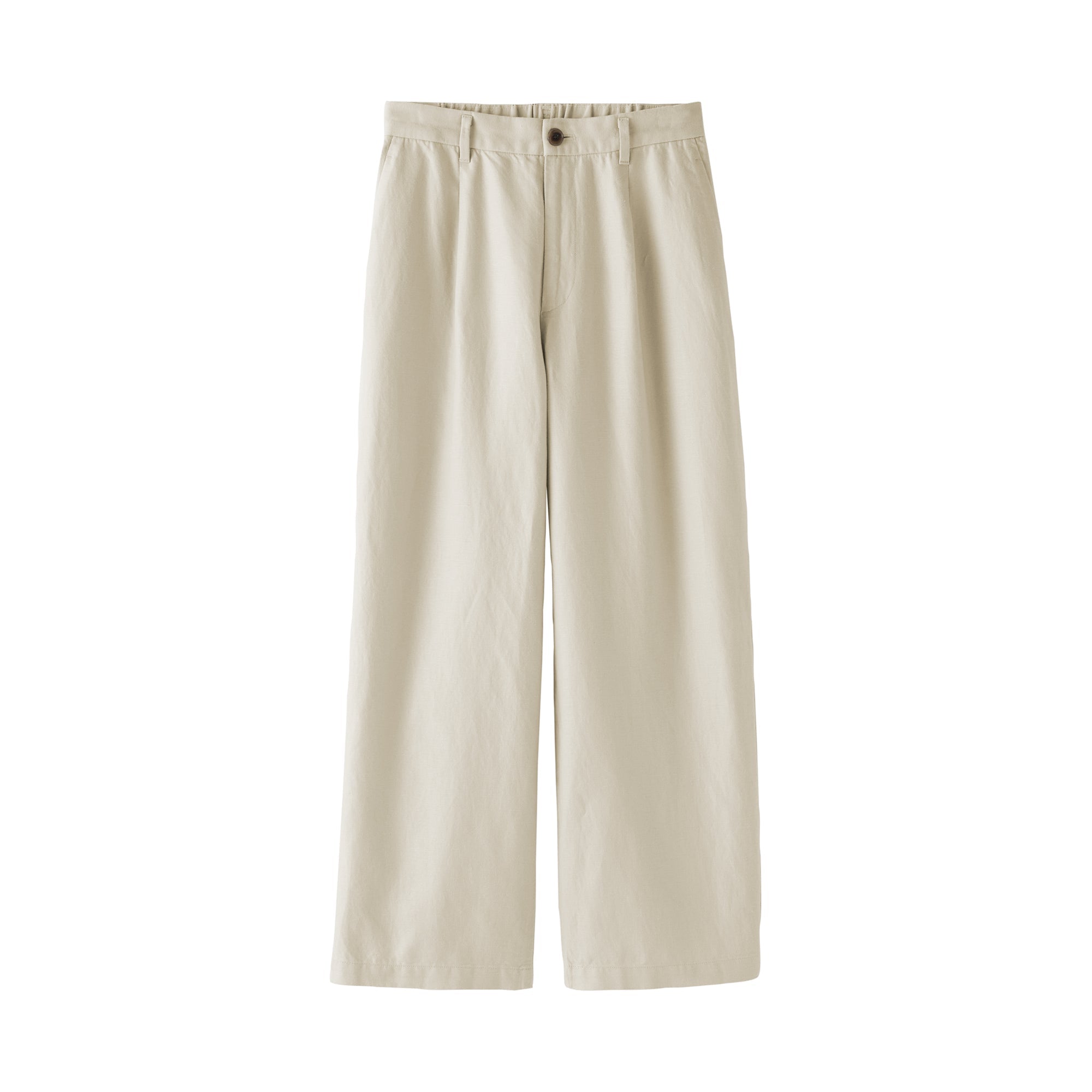 Hemp Blend Twill Straight Pants
