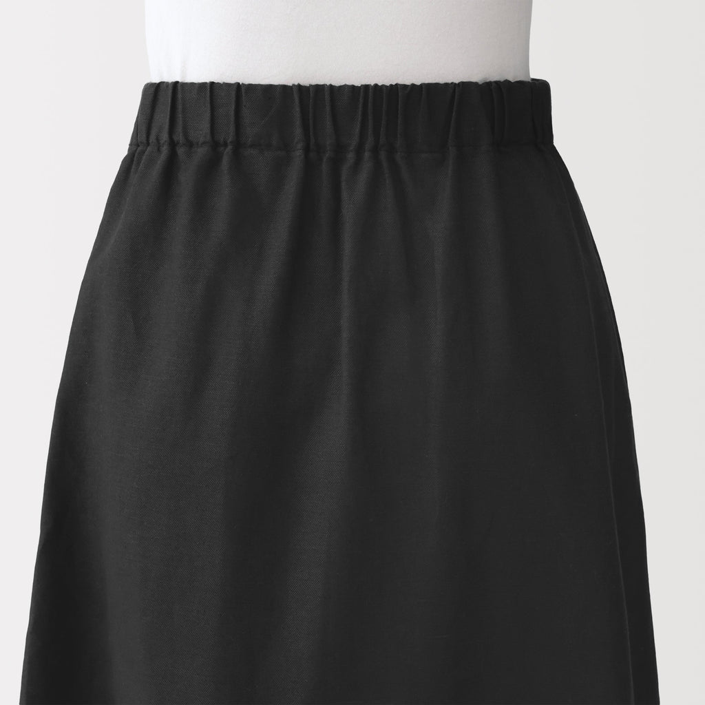 Hemp Blend Twill Wrap Skirt