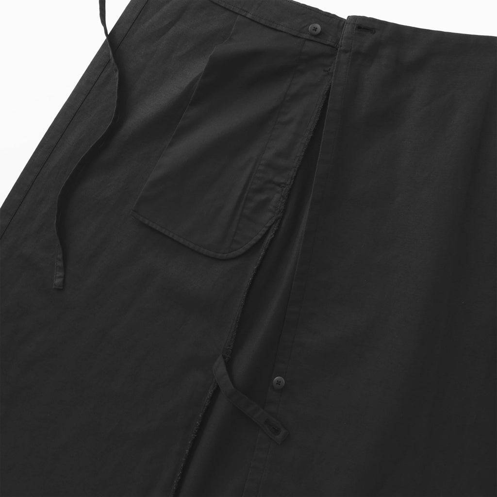 Hemp Blend Twill Wrap Skirt