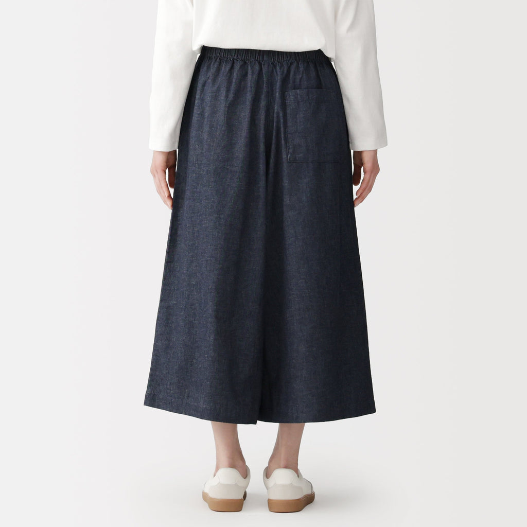 Kapok Blend Denim Skirt Pants