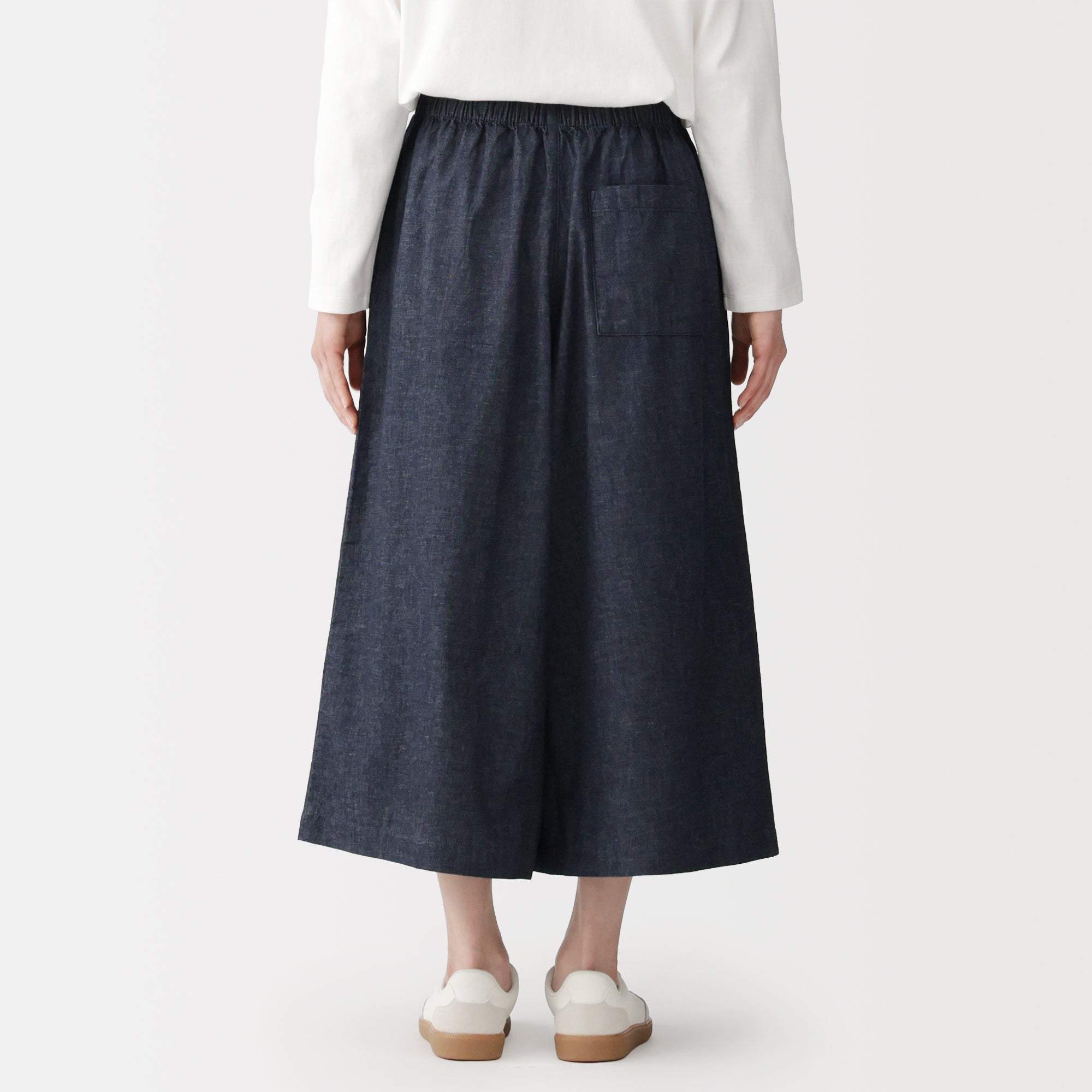 Kapok Blend Denim Skirt Pants