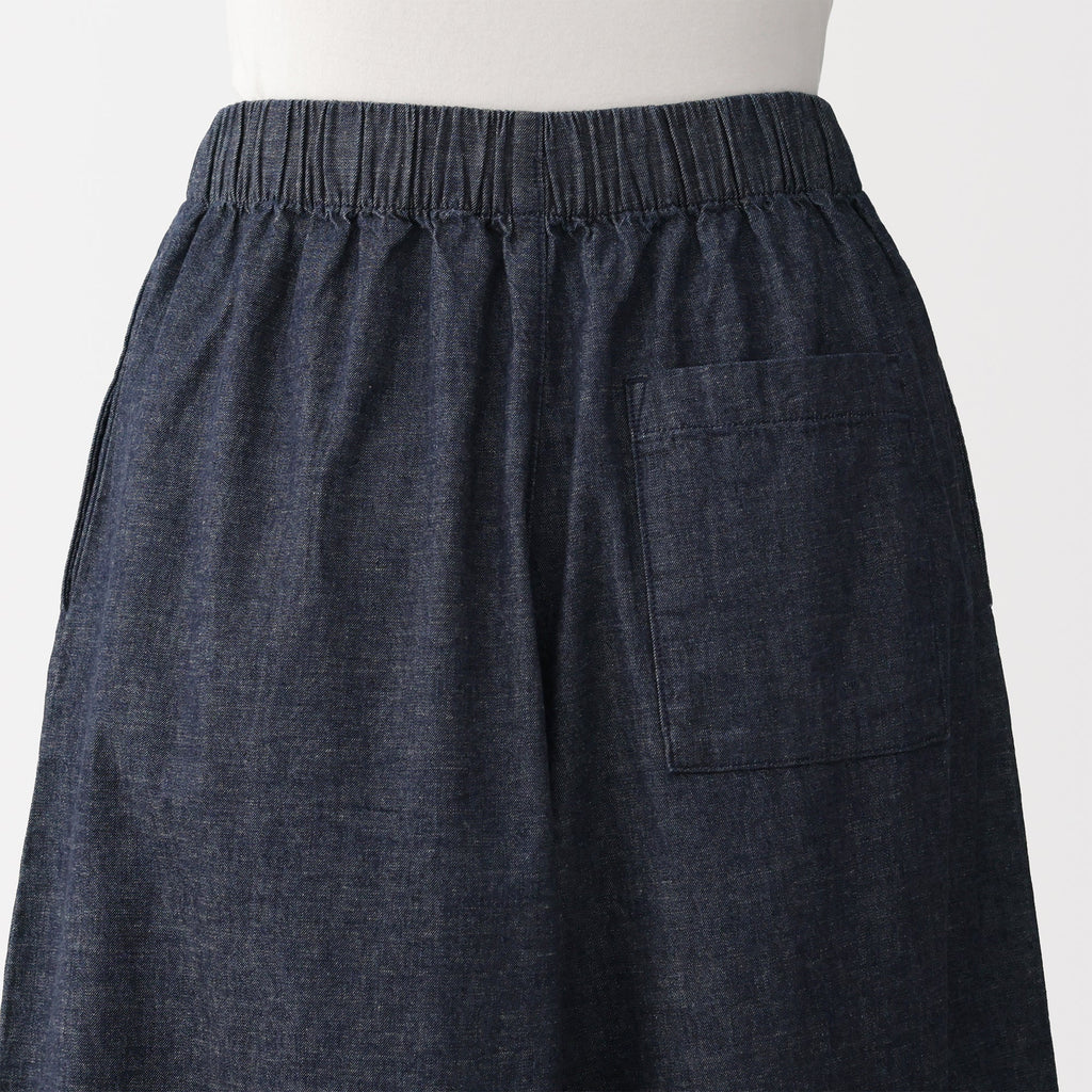 Kapok Blend Denim Skirt Pants