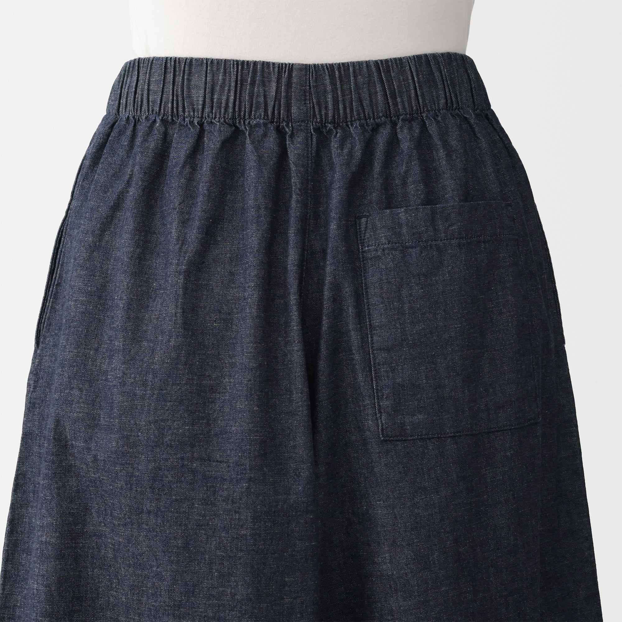 Kapok Blend Denim Skirt Pants