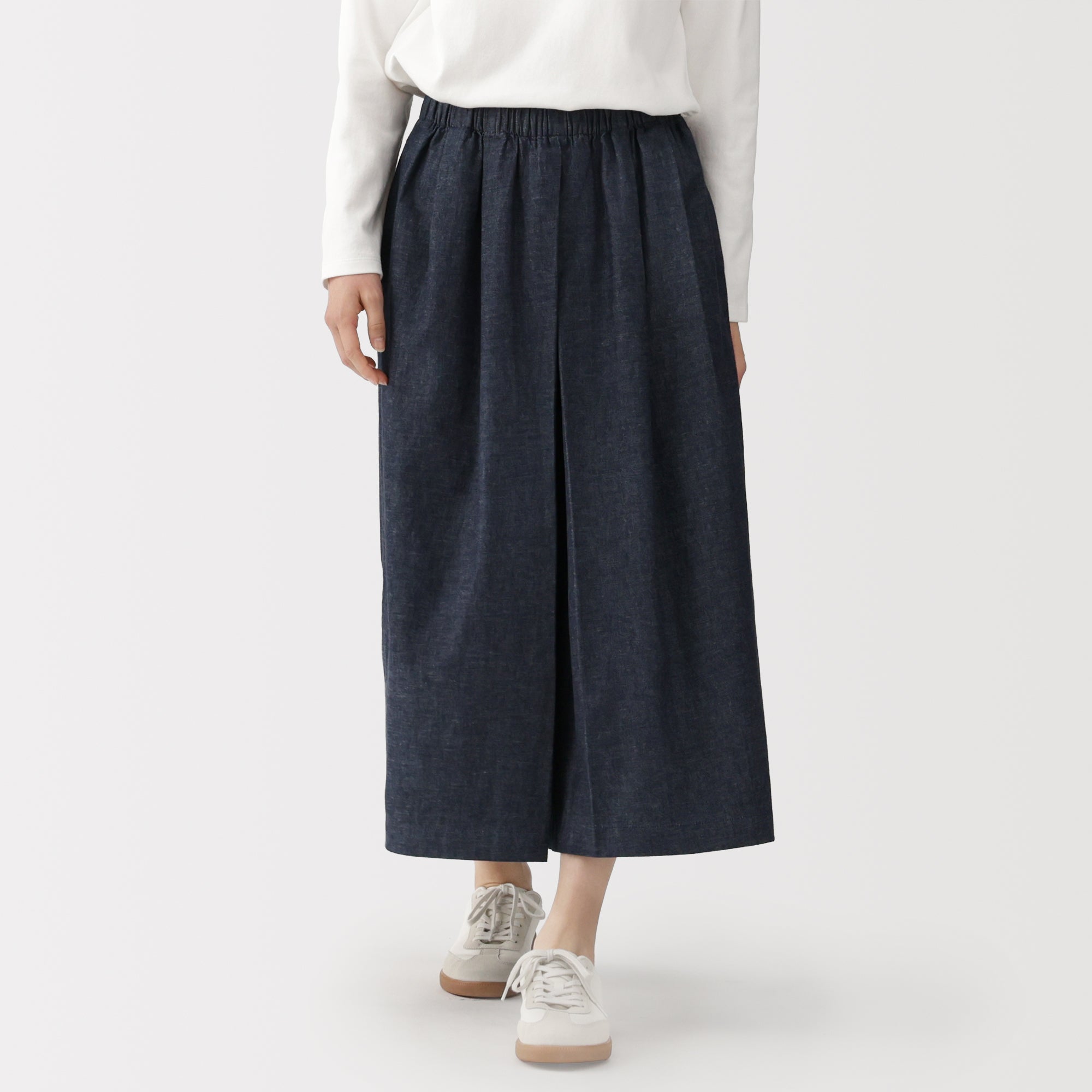 Kapok Blend Denim Skirt Pants