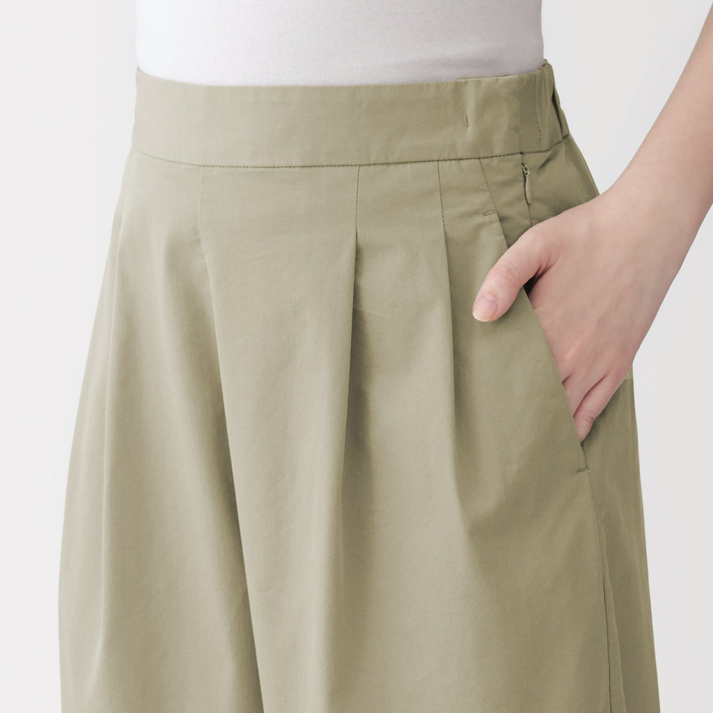 Cotton Twill Wide Tapered Pants