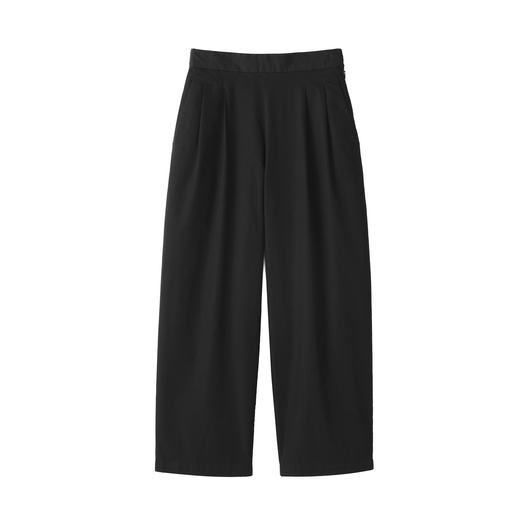 Cotton Twill Wide Tapered Pants