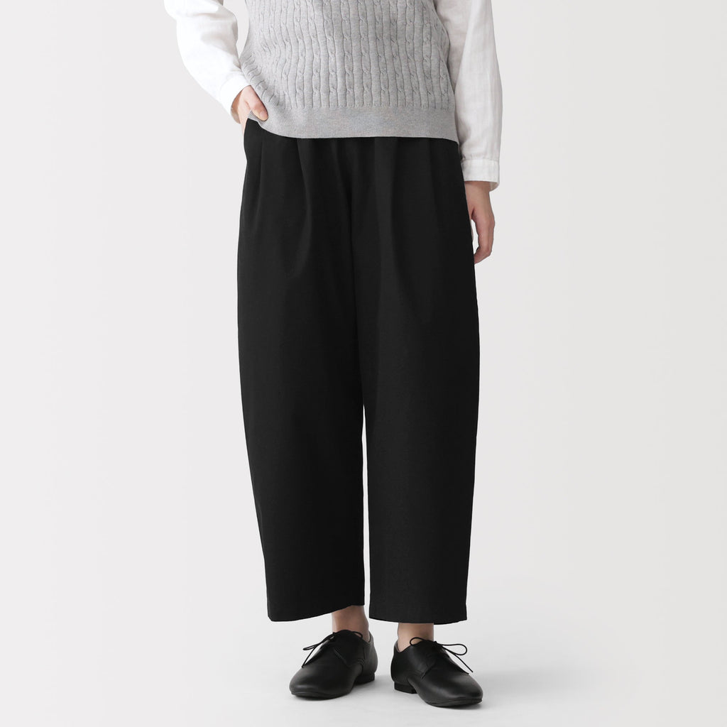 Cotton Twill Wide Tapered Pants