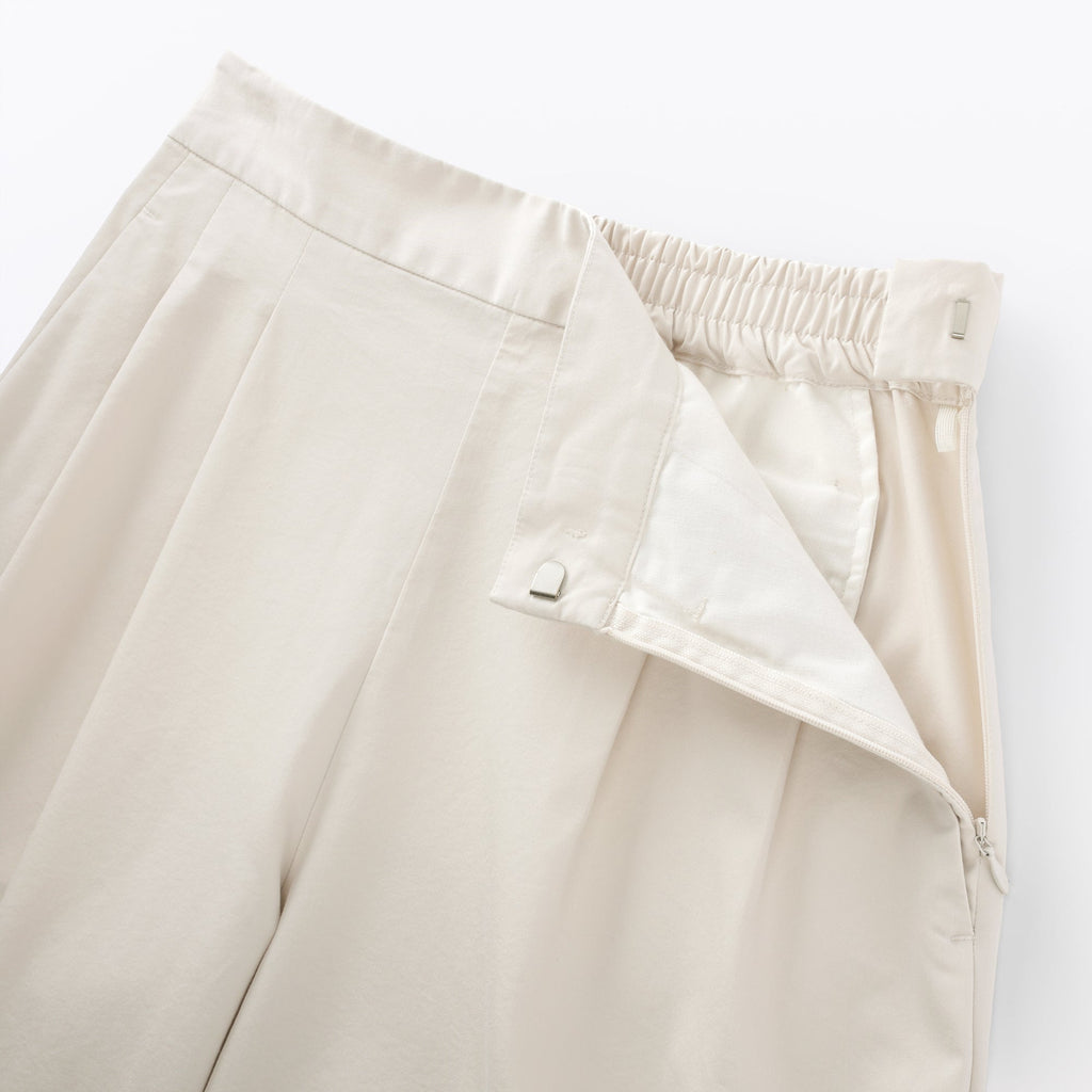 Cotton Twill Wide Tapered Pants