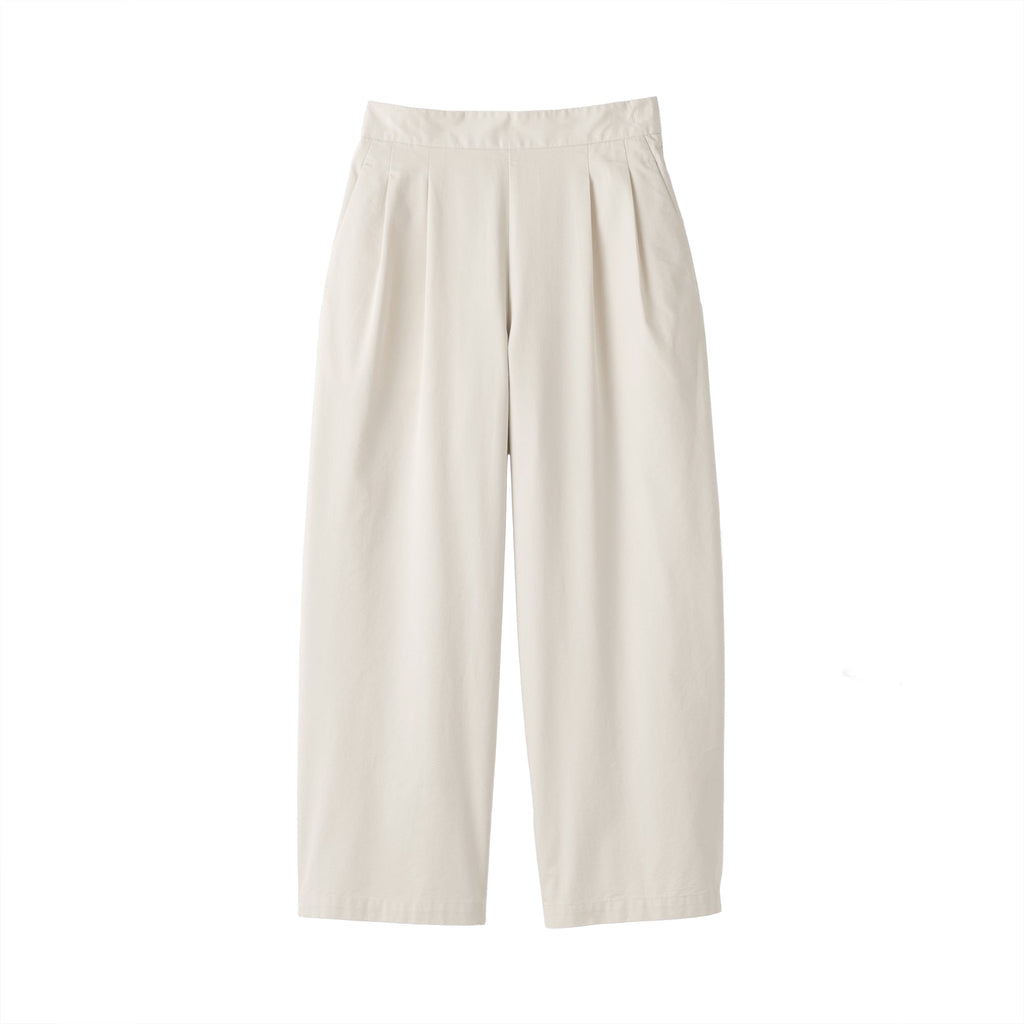 Cotton Twill Wide Tapered Pants