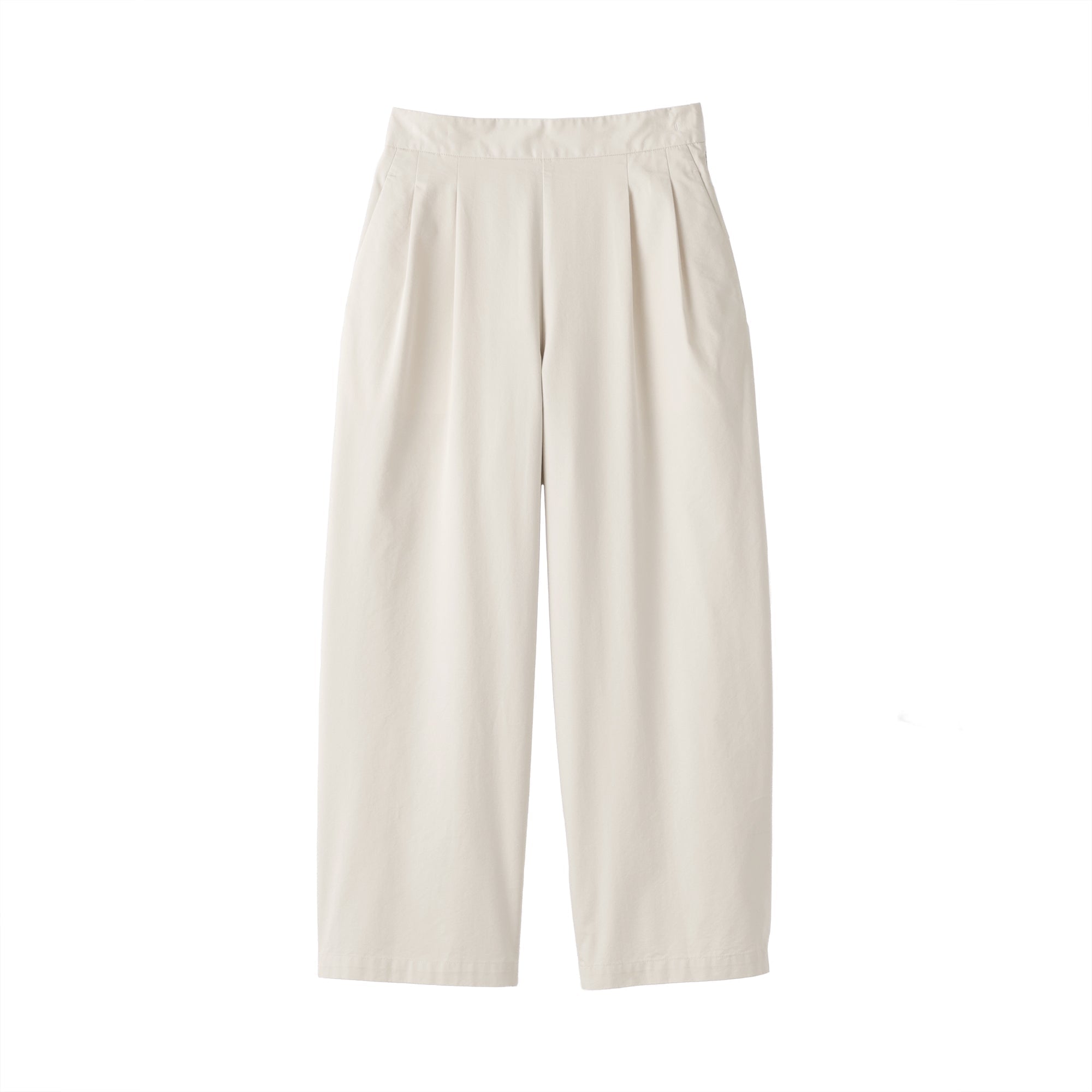 Cotton Twill Wide Tapered Pants