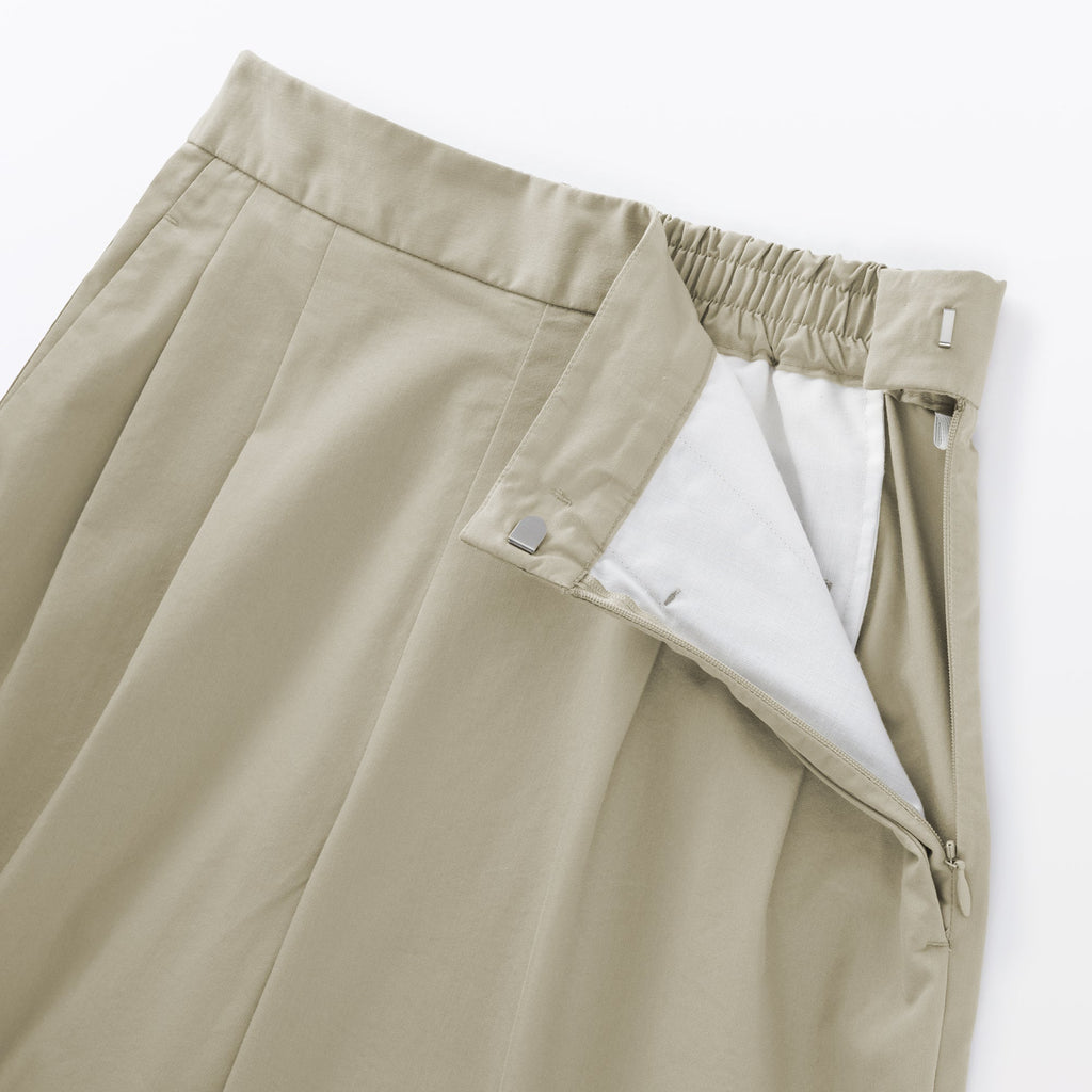Cotton Twill Wide Tapered Pants