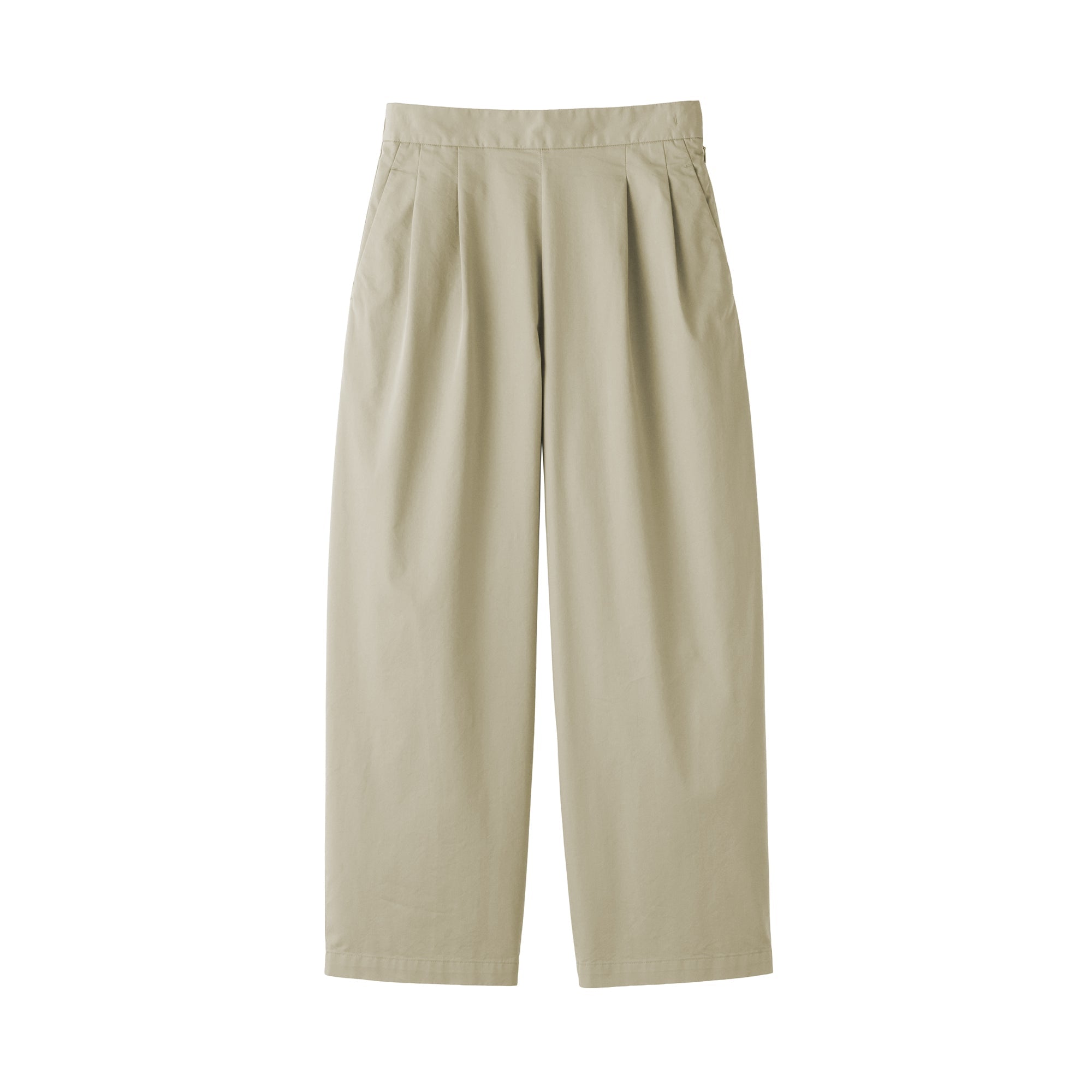 Cotton Twill Wide Tapered Pants