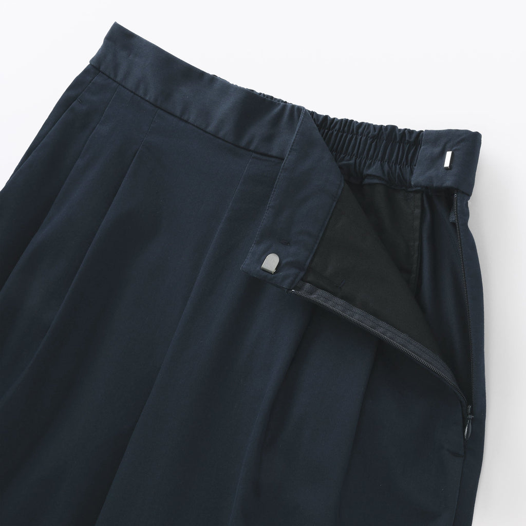 Cotton Twill Wide Tapered Pants